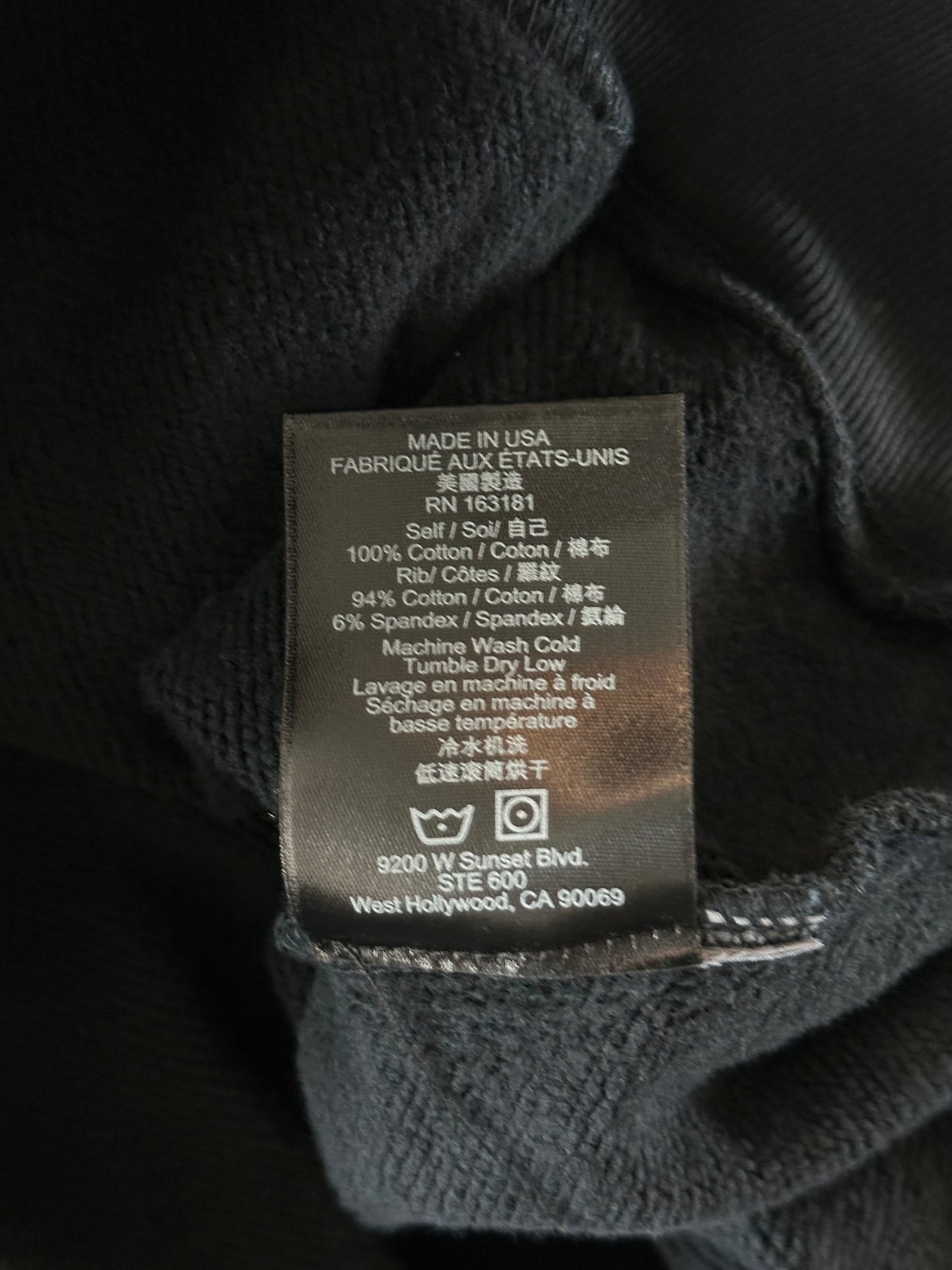 Rhude Black Desert Valley Cropped Hoodie