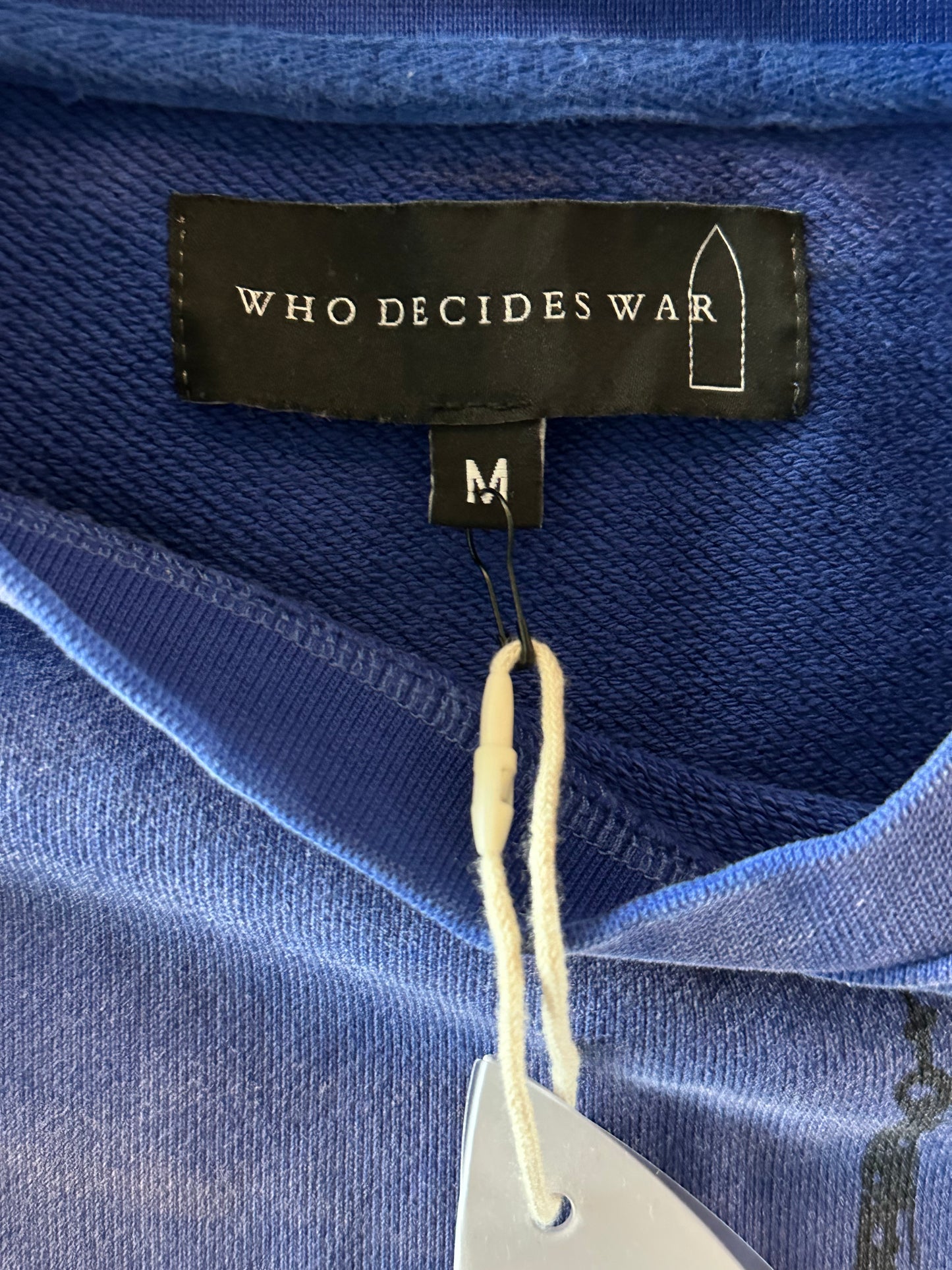 Who Decides War Blue & Black Embroidered Cathedral Sweater