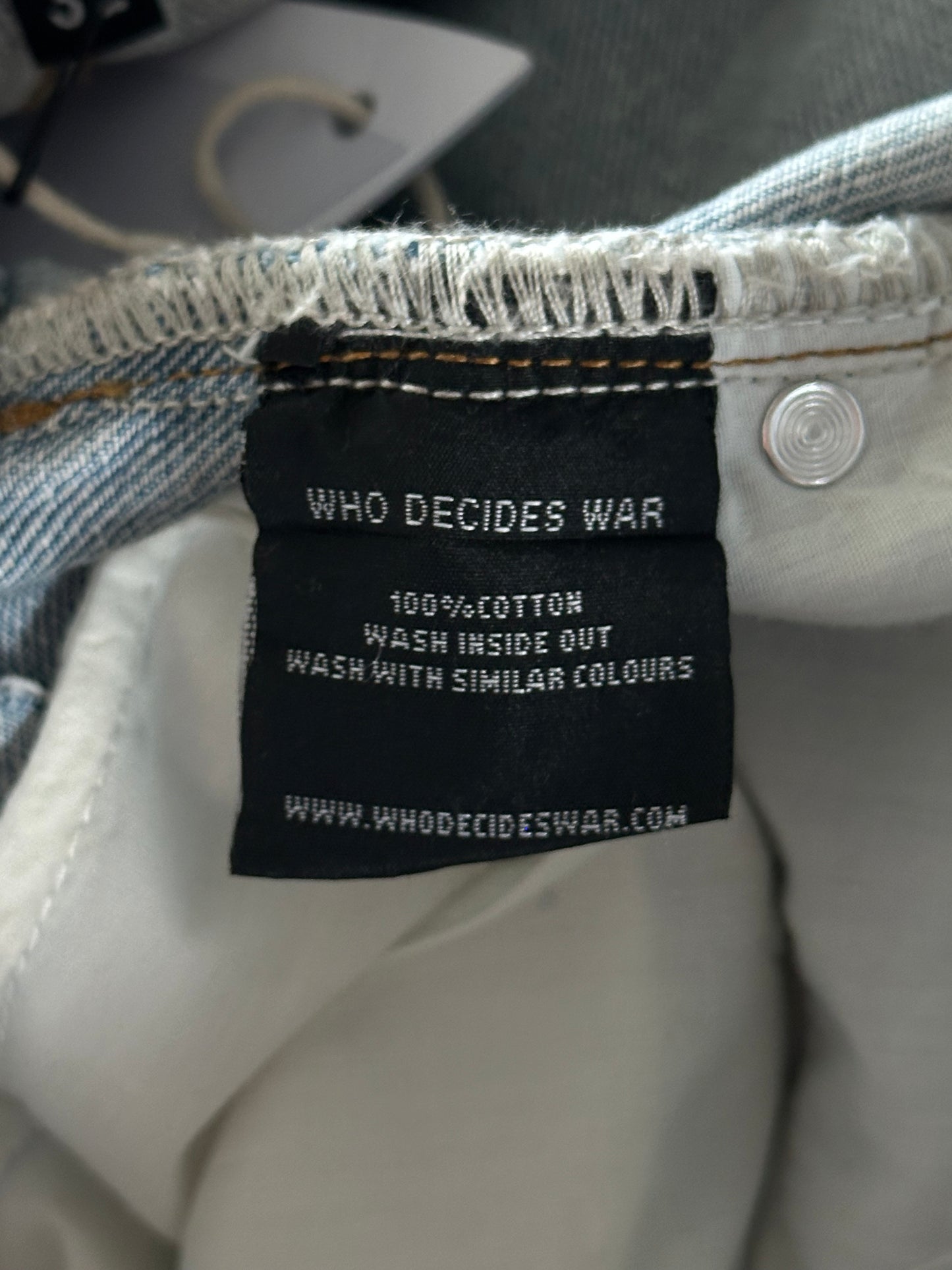 Who Decides War Blue Ultra Flare Rhinestone Distressed Jeans