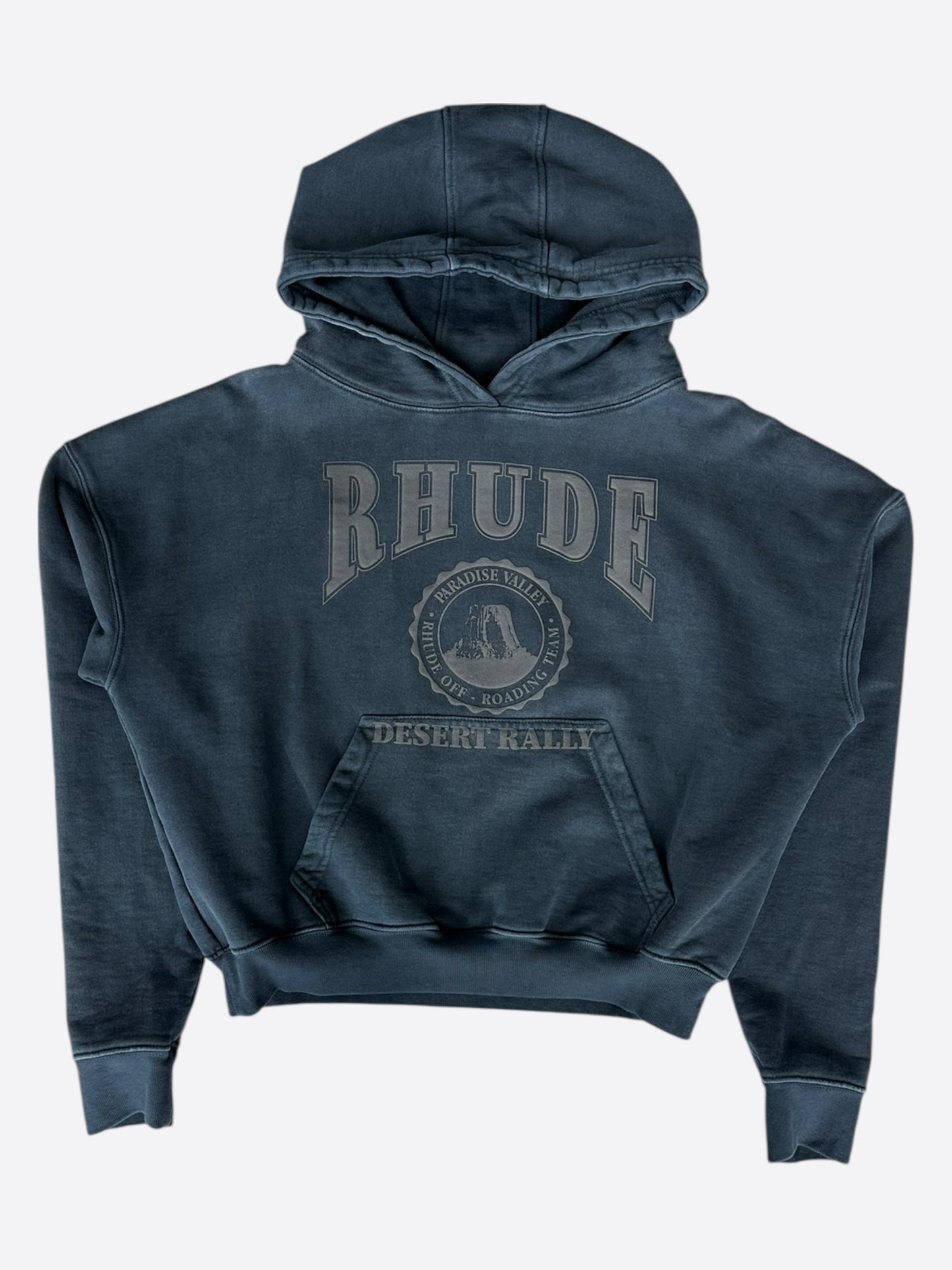 Rhude Black Desert Valley Cropped Hoodie