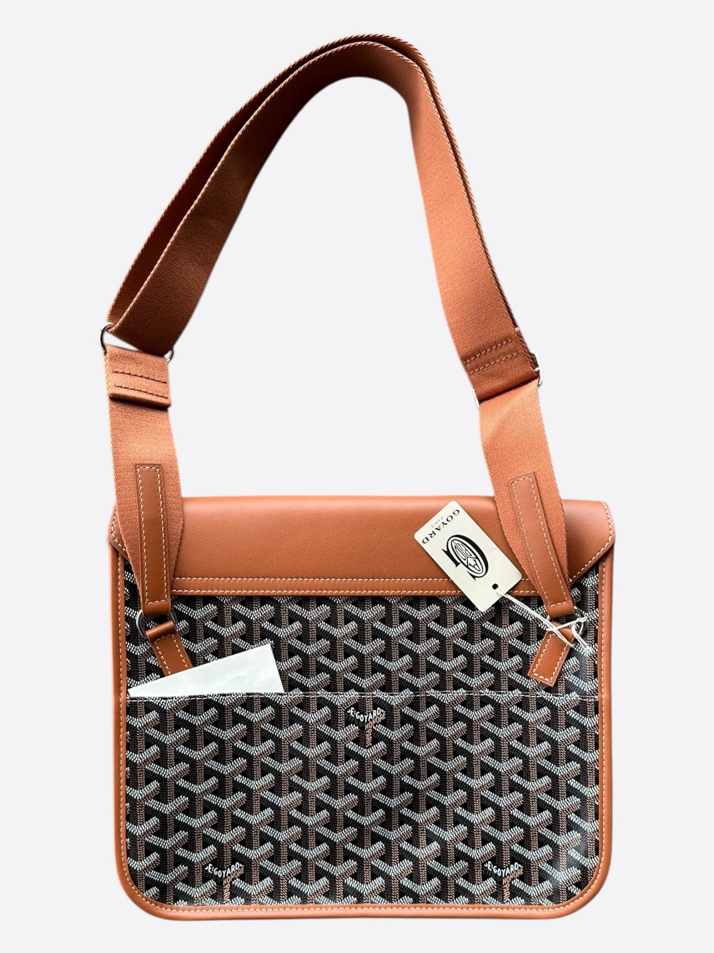 Goyard Black & Brown Coursier Messenger Bag