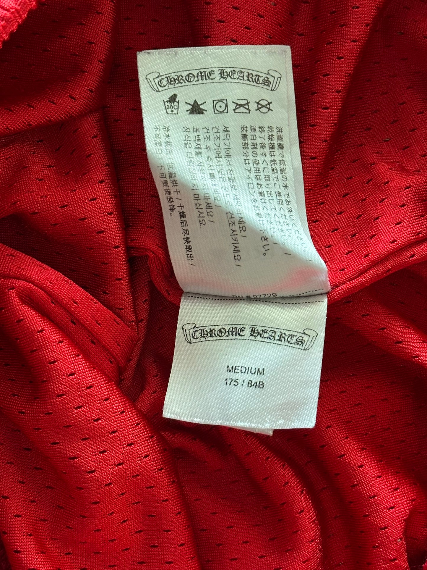 Chrome Hearts Matty Boy Red ‘99 Team’ Logo Mesh Shorts
