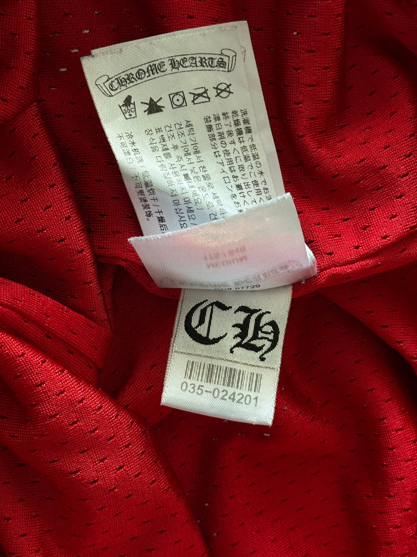 Chrome Hearts Matty Boy Red ‘99 Team’ Logo Mesh Shorts