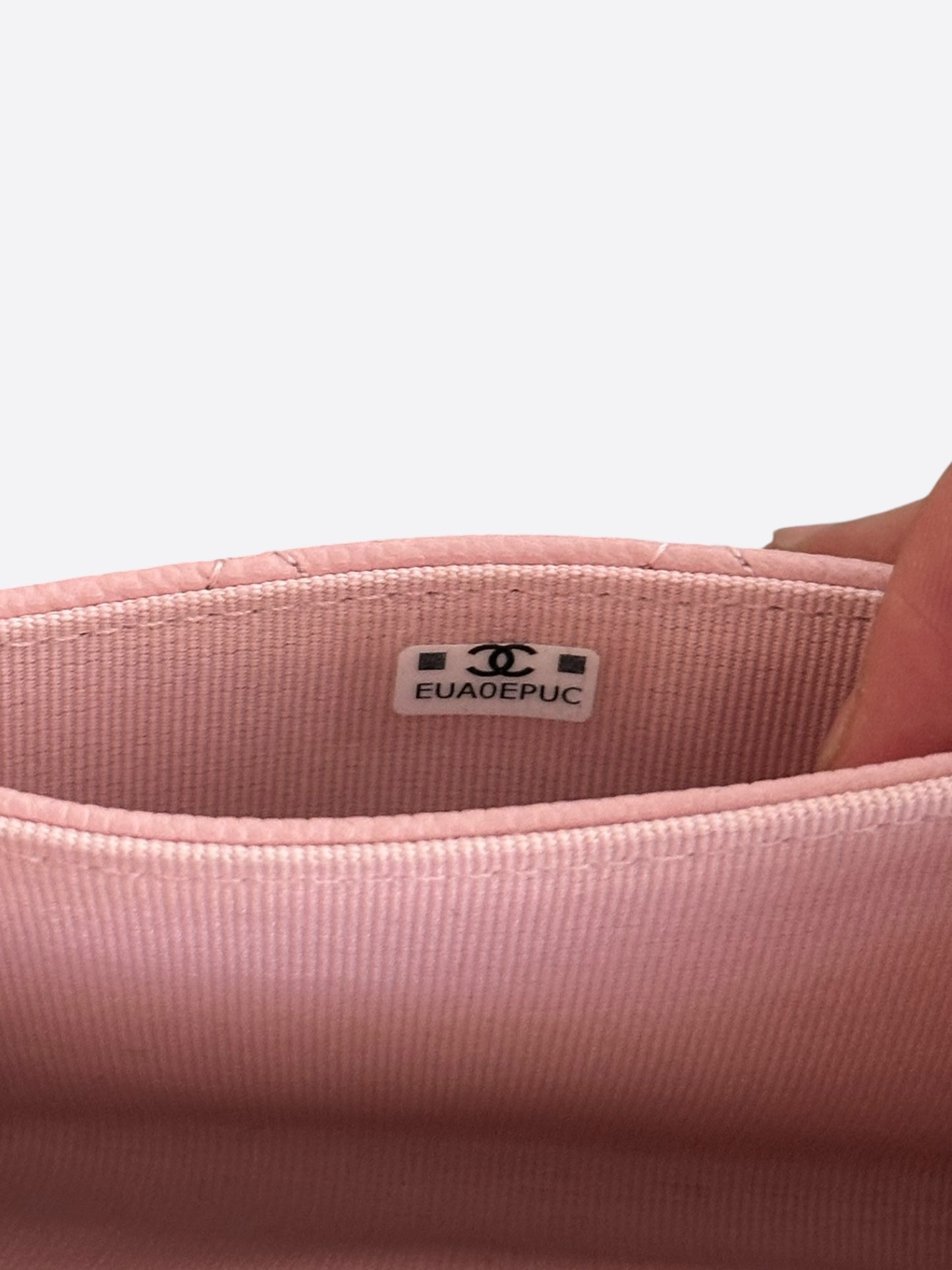 Chanel Pink Caviar Quilted Flap Wallet