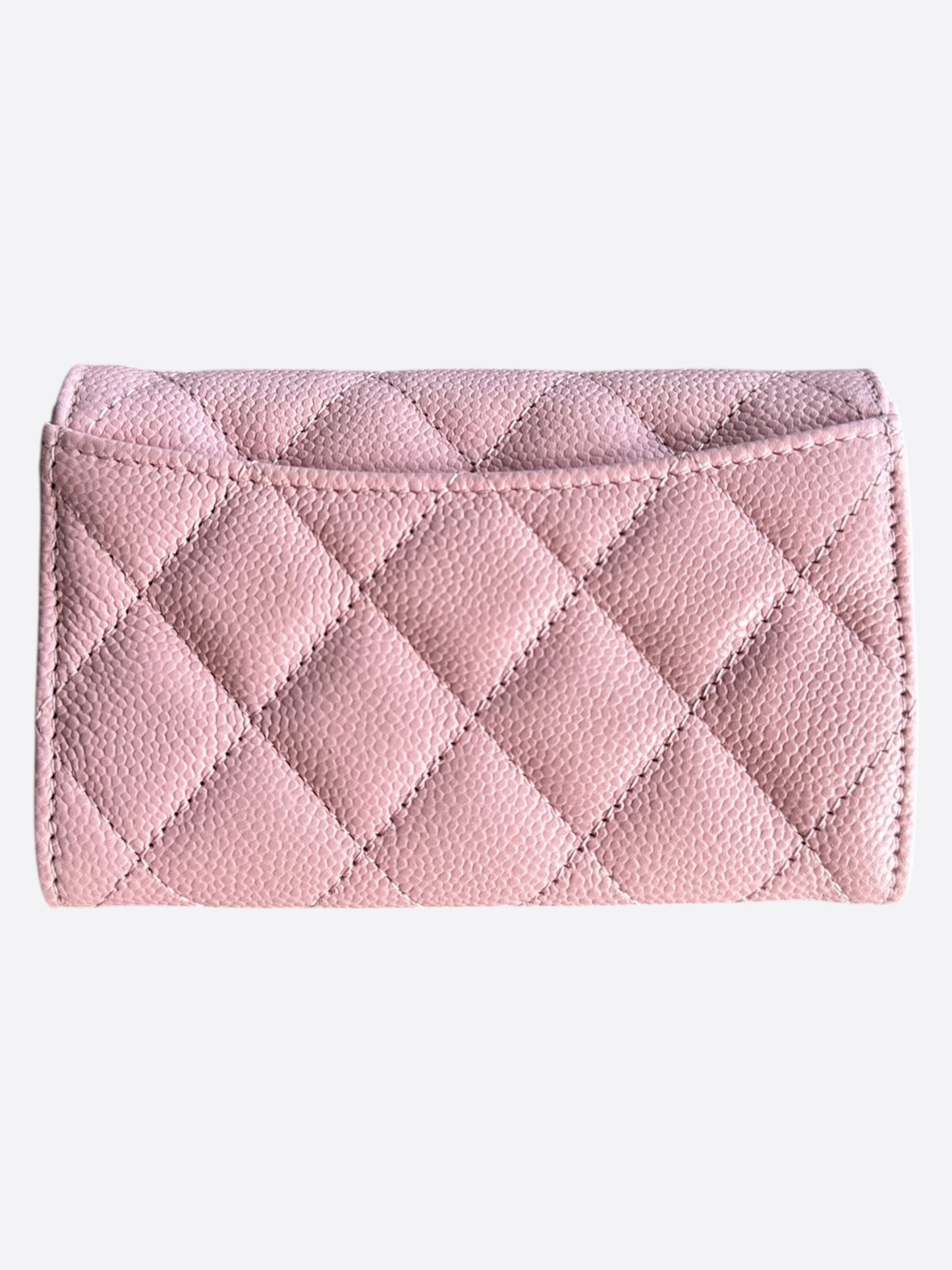 Chanel Pink Caviar Quilted Flap Wallet