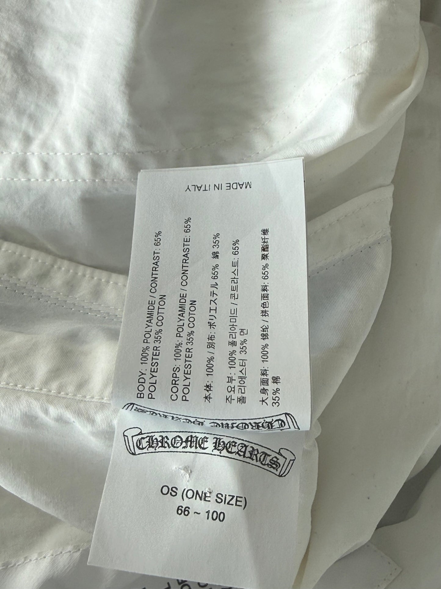 Chrome Hearts White Sack Paratrooper Pants
