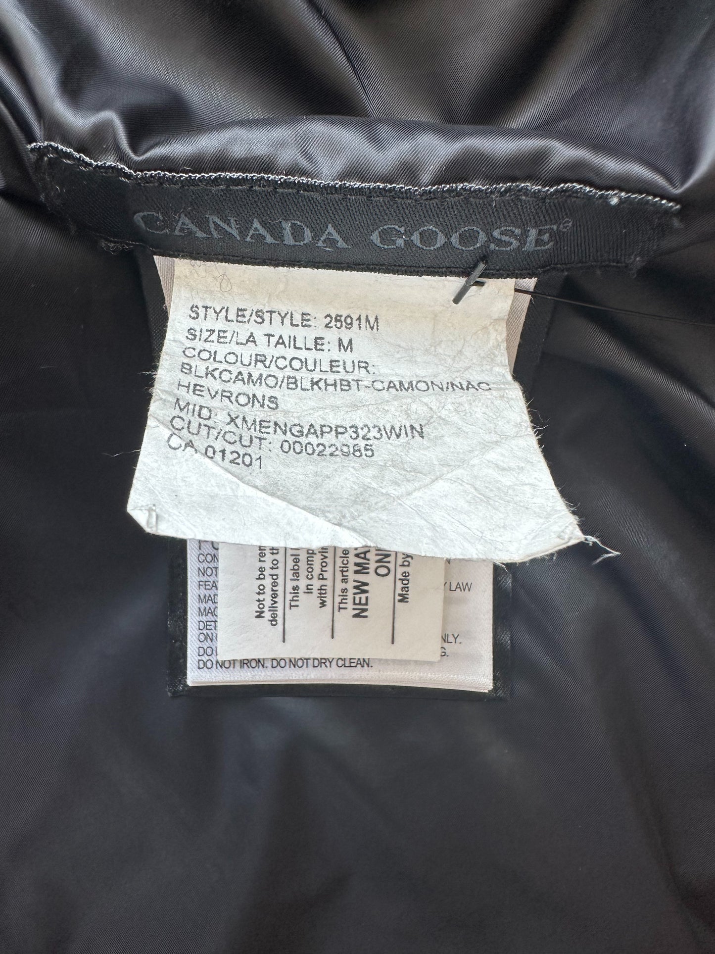 Canada Goose Black Herringbone Black Label Men's Jacket