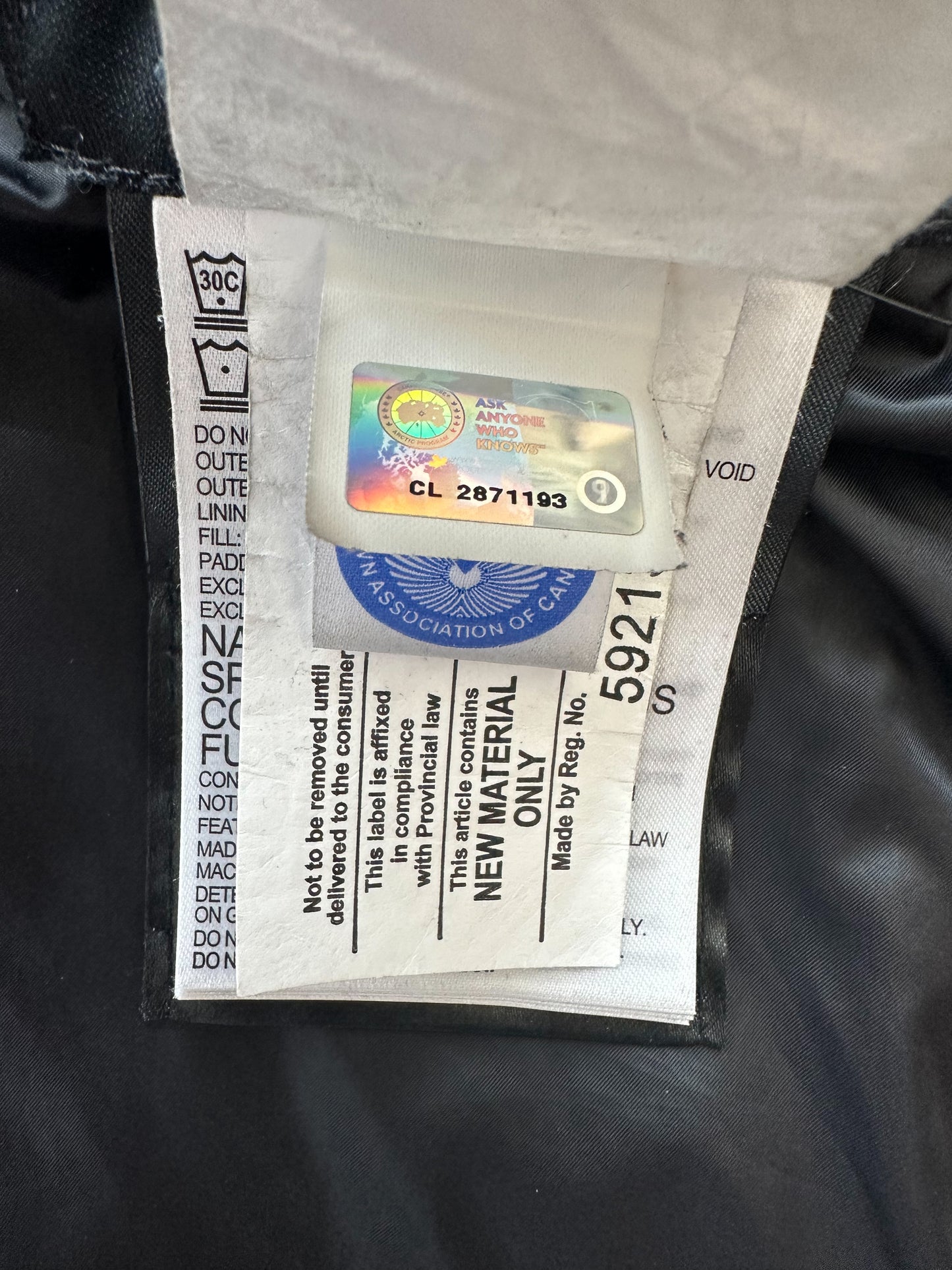 Canada Goose Black Herringbone Black Label Men's Jacket