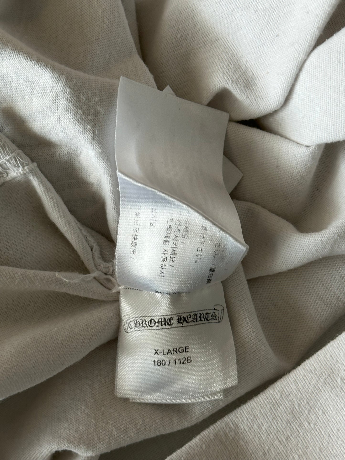 Chrome Hearts White & Black Scroll Logo T-Shirt