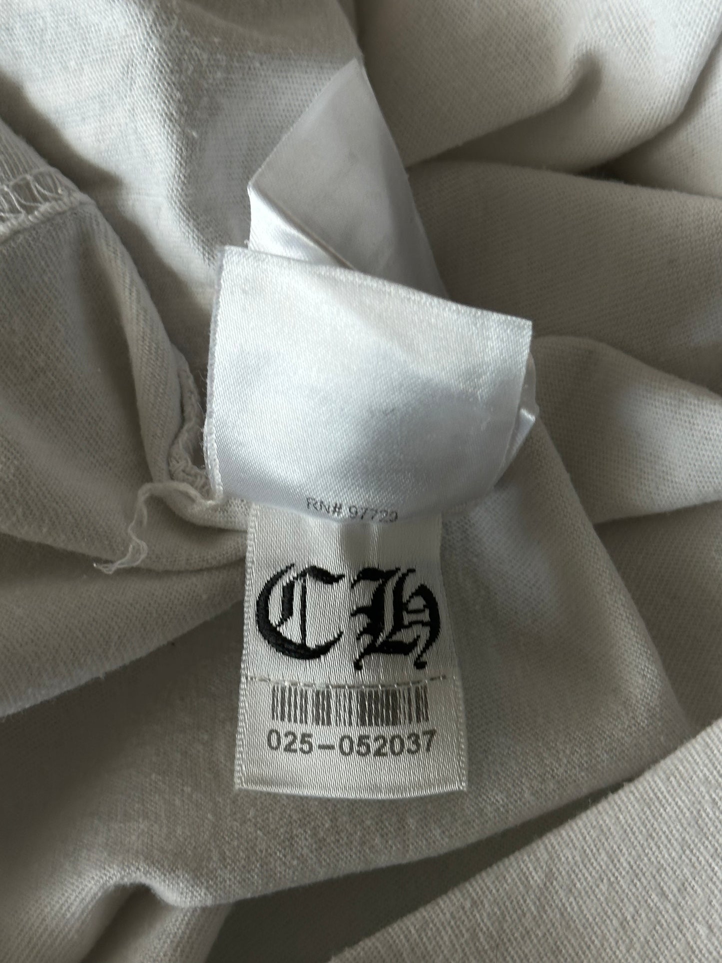 Chrome Hearts White & Black Scroll Logo T-Shirt