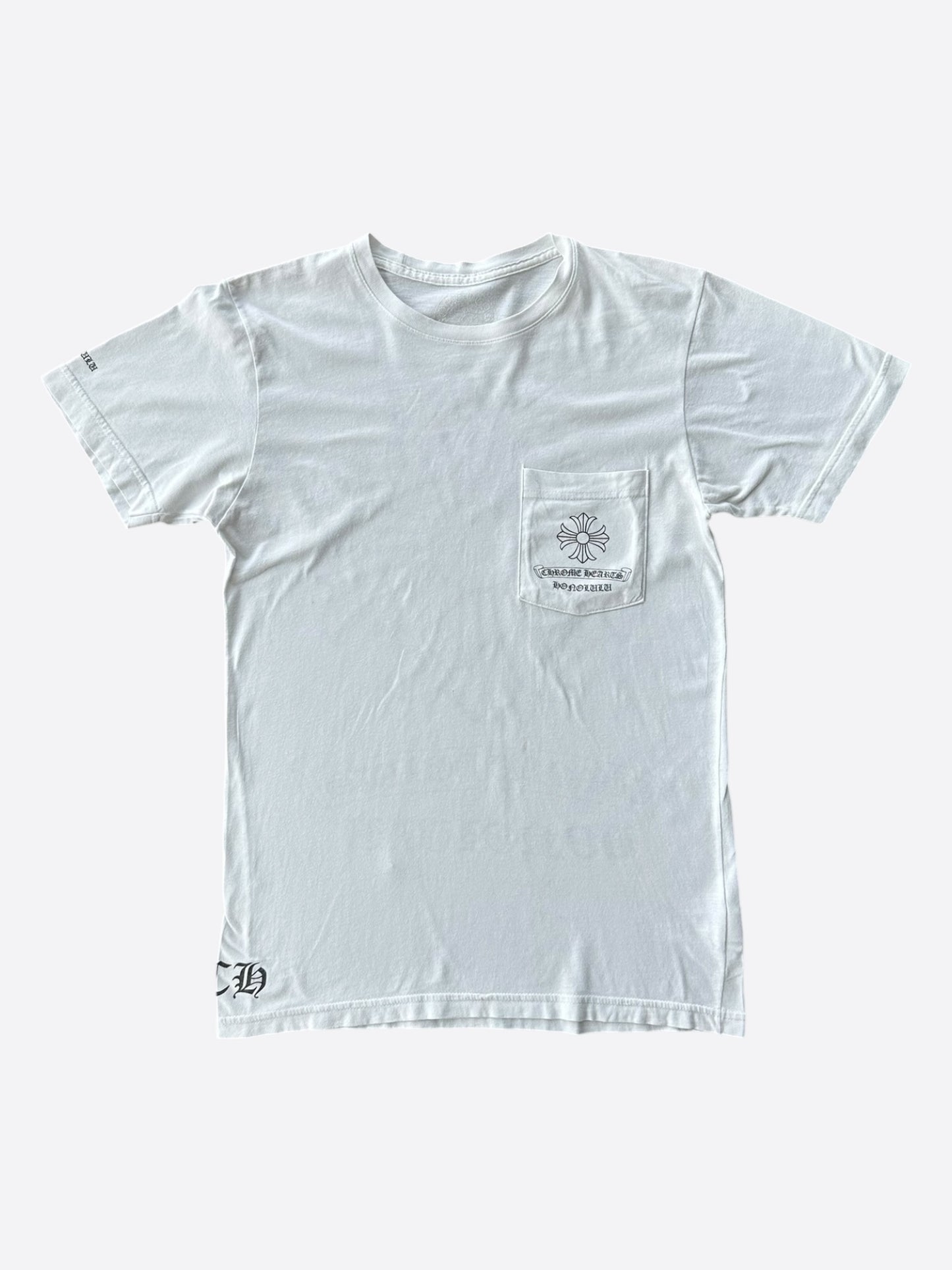 Chrome Hearts White & Black Honolulu Exclusive Jumbo Floral Cross T-Shirt