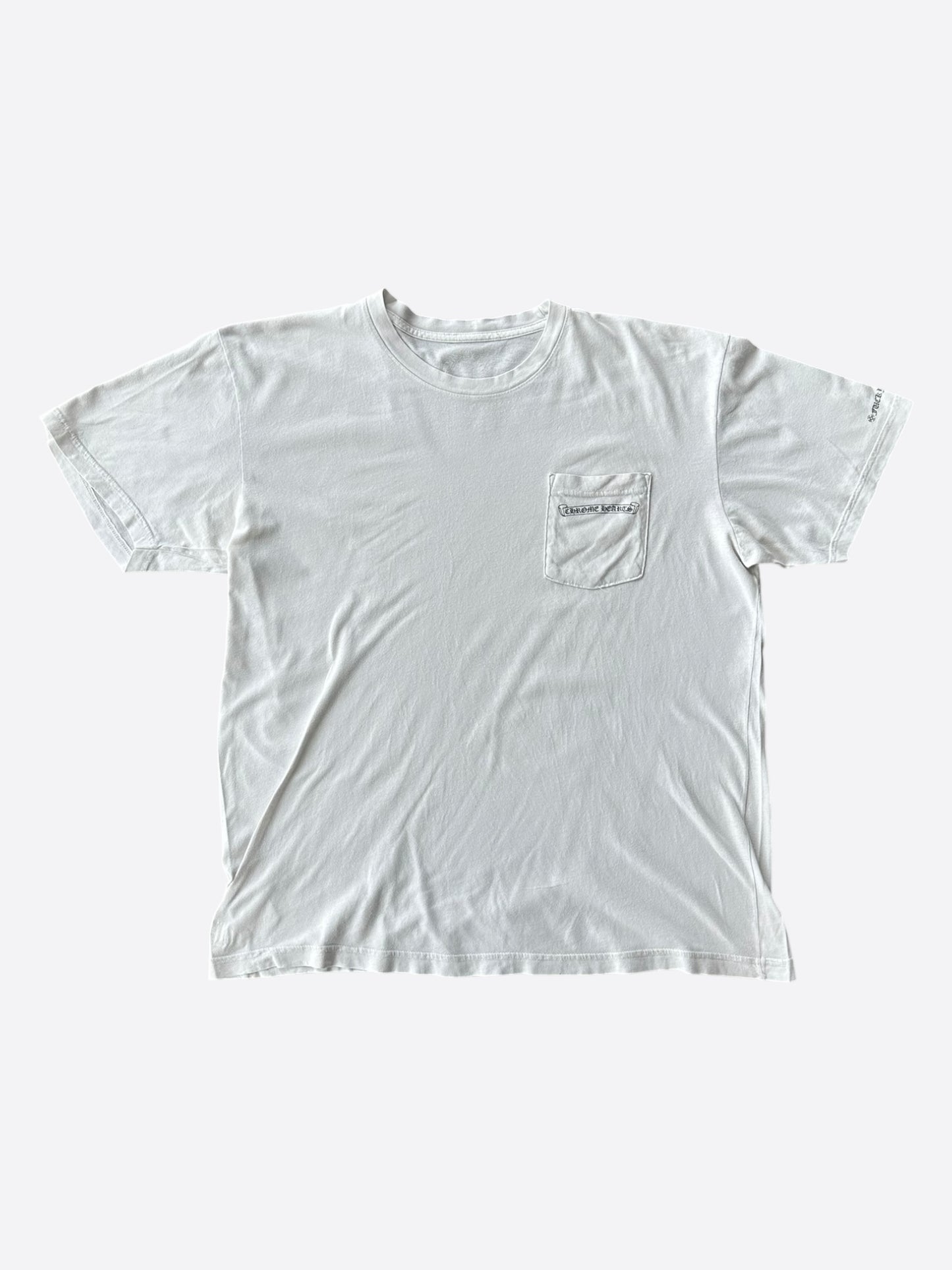 Chrome Hearts White & Black Scroll Logo T-Shirt