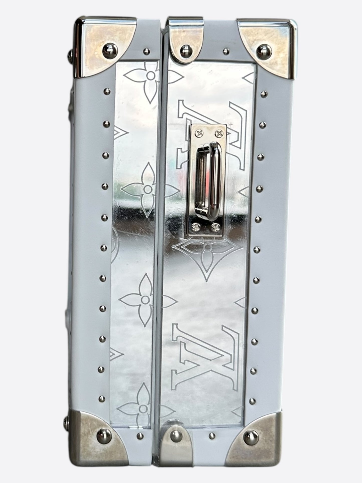 Louis Vuitton White Mirror Monogram Trunk