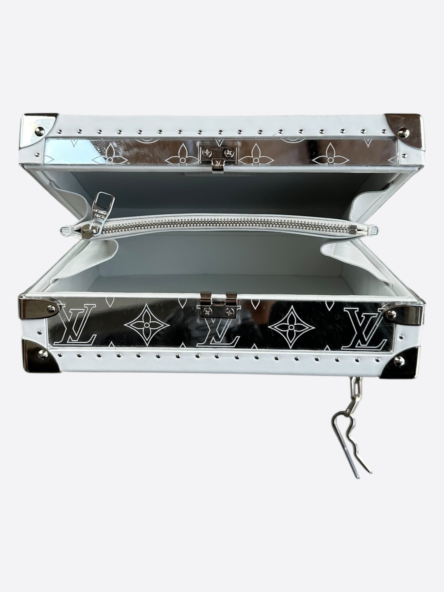 Louis Vuitton White Mirror Monogram Trunk