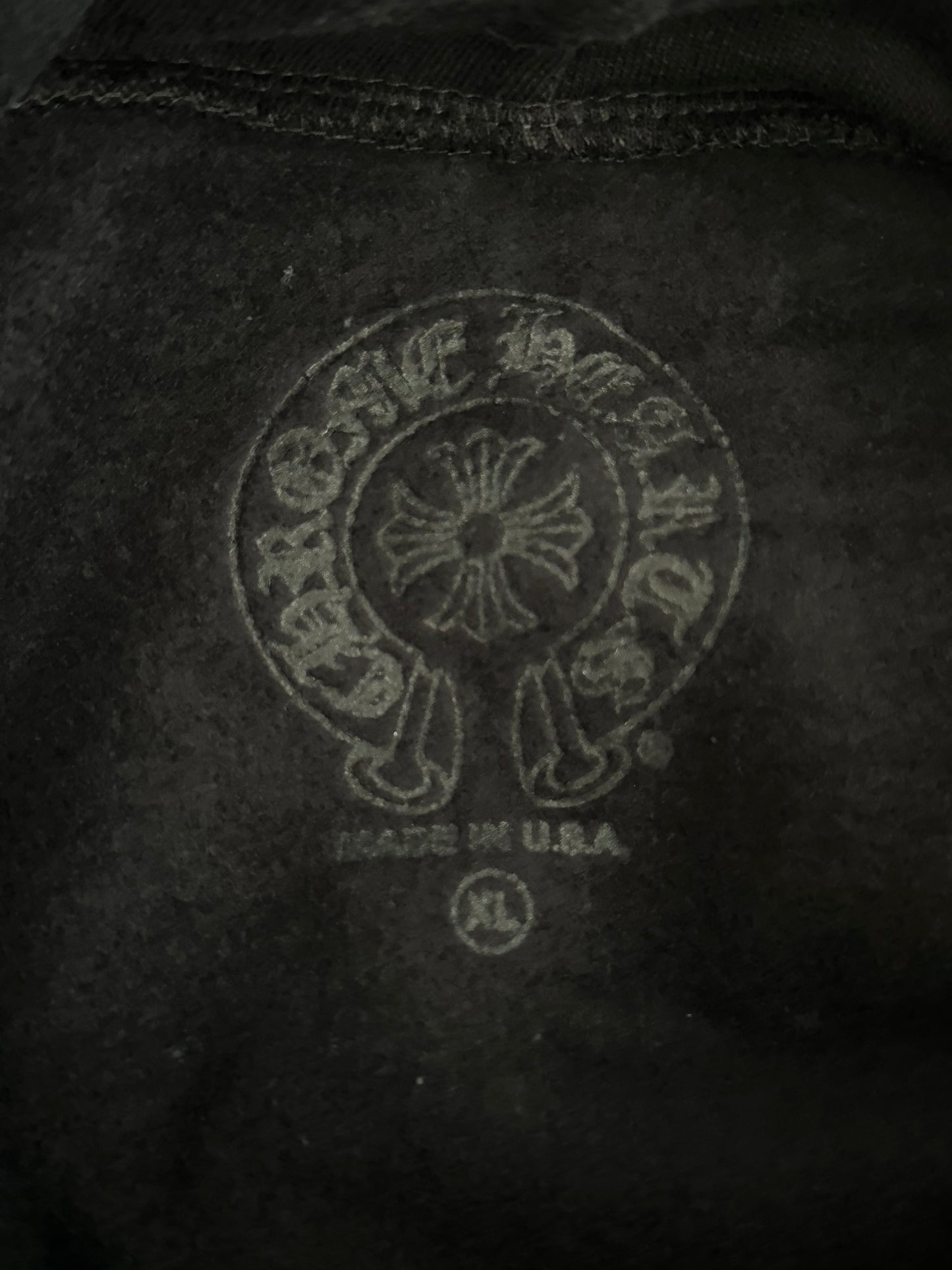Chrome Hearts Black & Silver Script Logo Hoodie