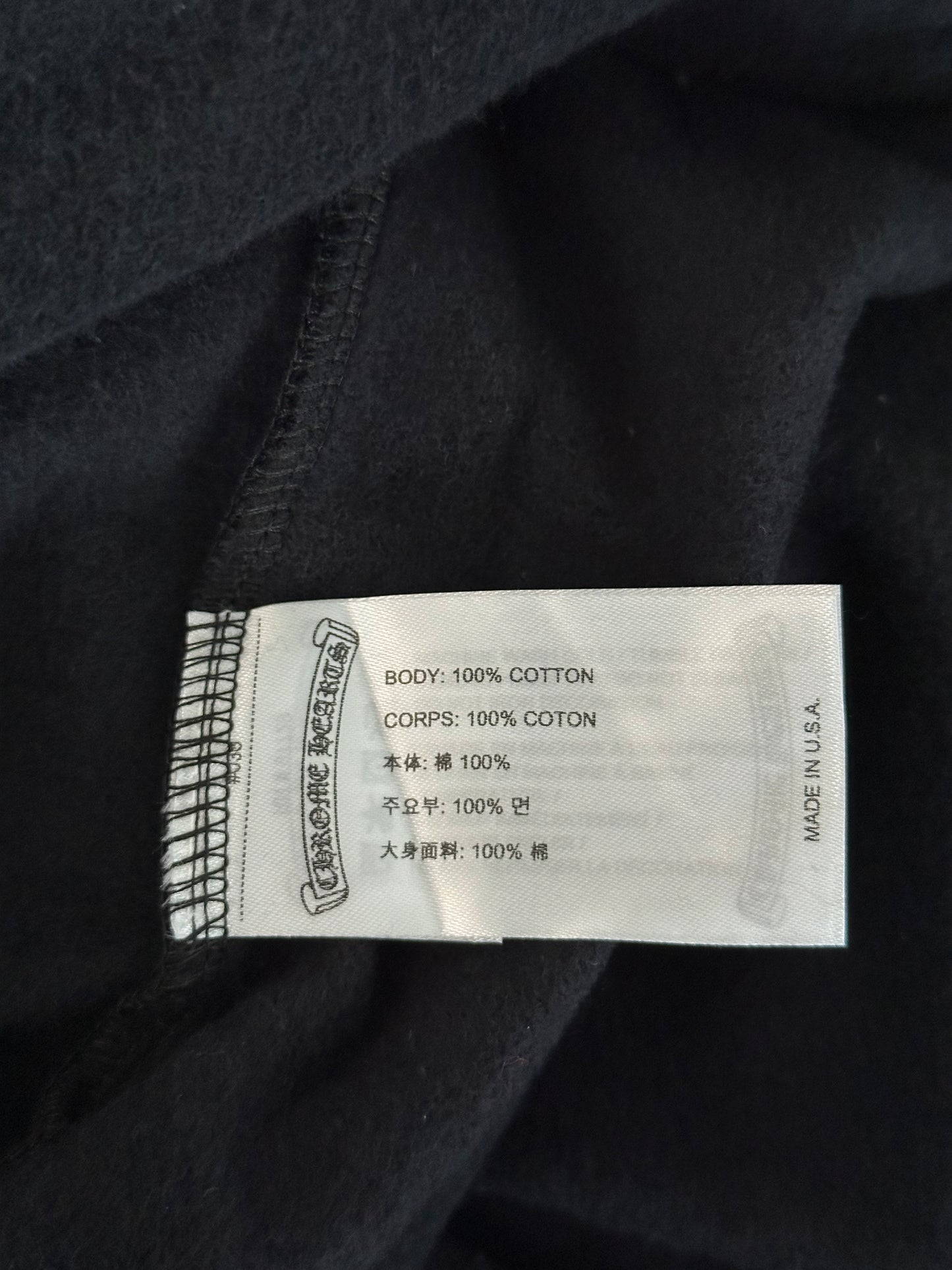 Chrome Hearts Black & Silver Script Logo Hoodie