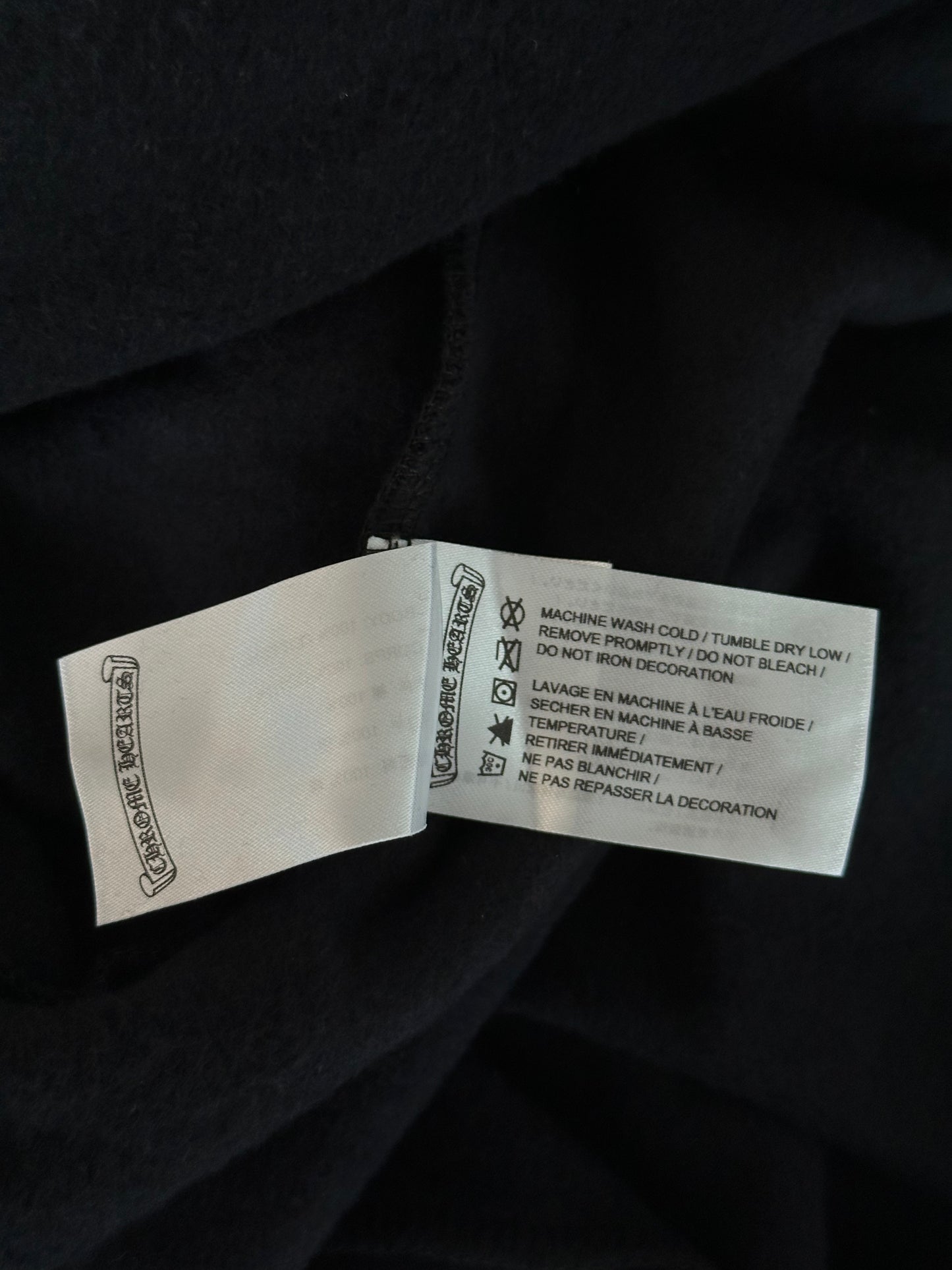 Chrome Hearts Black & Silver Script Logo Hoodie