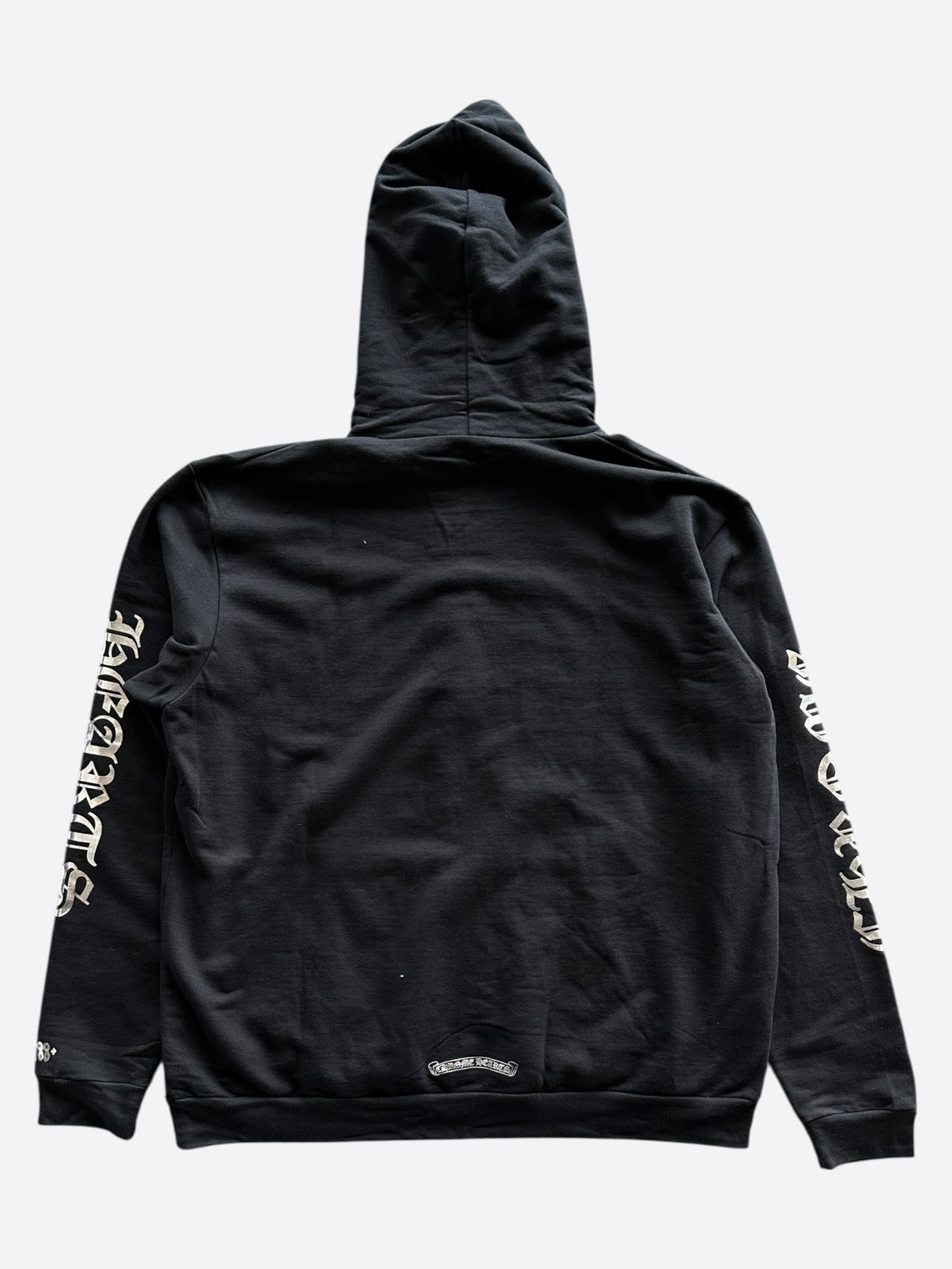 Chrome Hearts Black & Silver Script Logo Hoodie