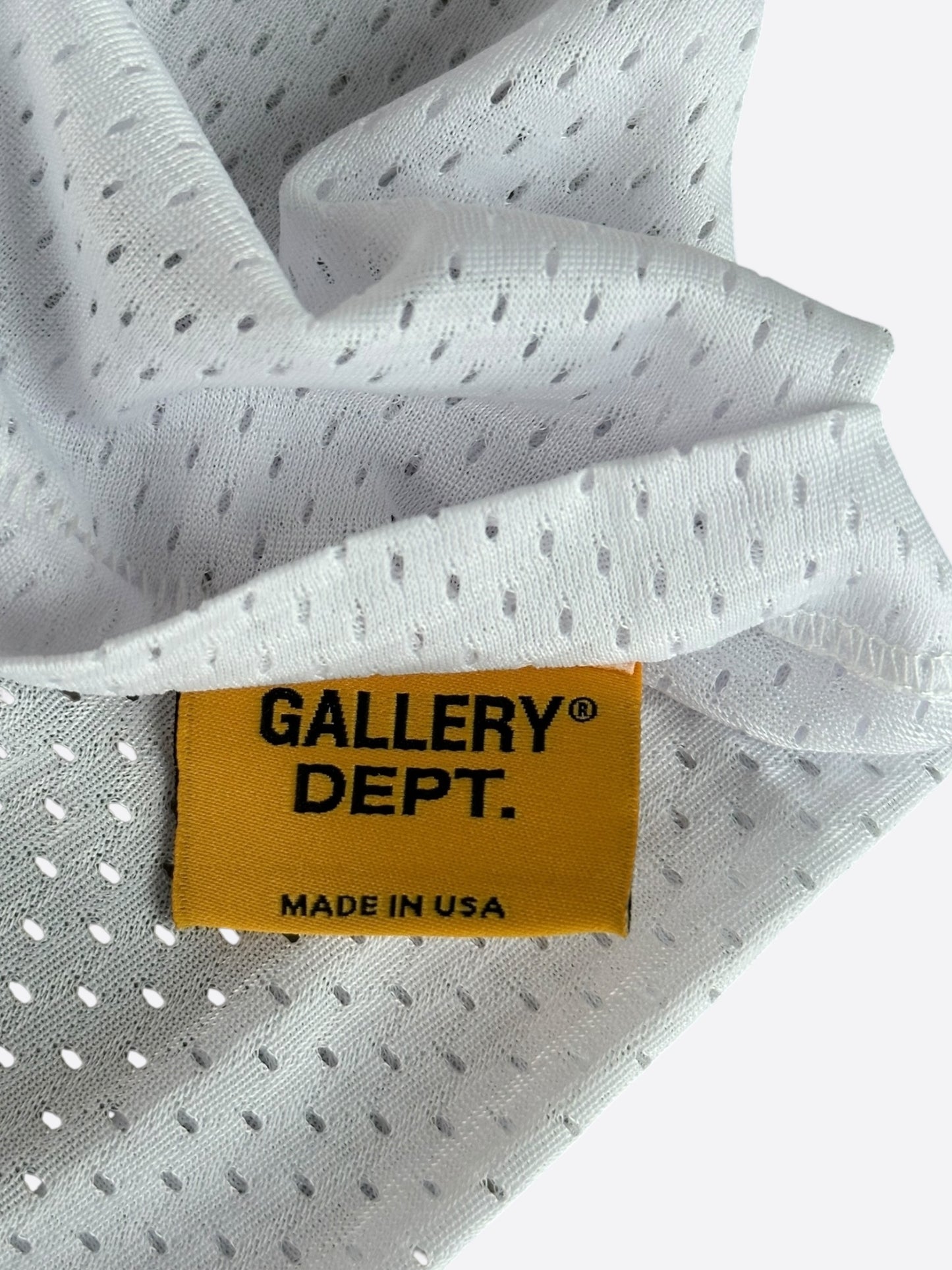 Gallery Dept White & Blue Jr High Mesh Jersey