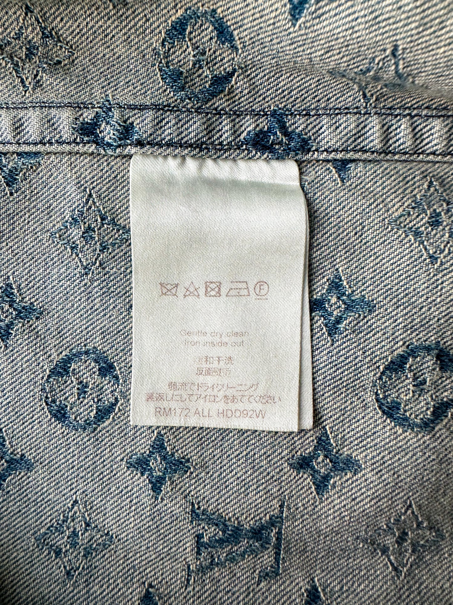 Louis Vuitton Supreme Blue Monogram Baseball Jersey