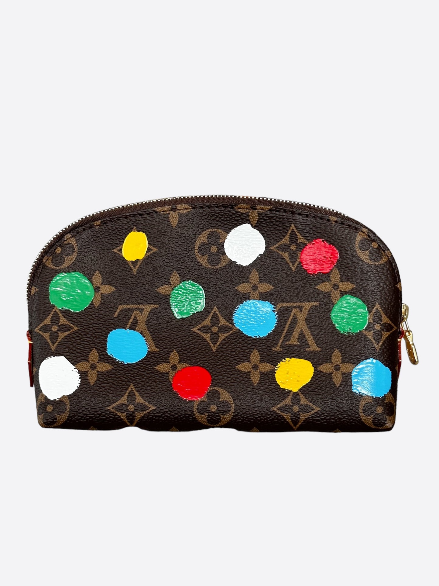 Louis Vuitton Yayoi Kusama Brown Monogram Polka Dot Pochette Cosmétique PM