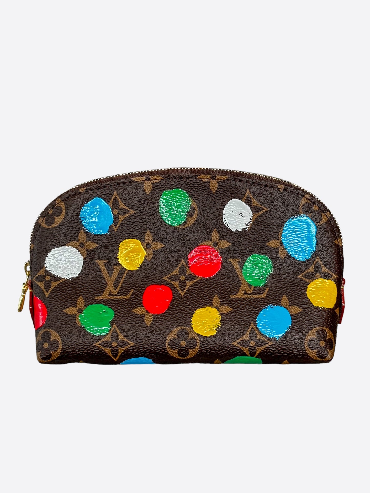 Louis Vuitton Yayoi Kusama Brown Monogram Polka Dot Pochette Cosmétique PM