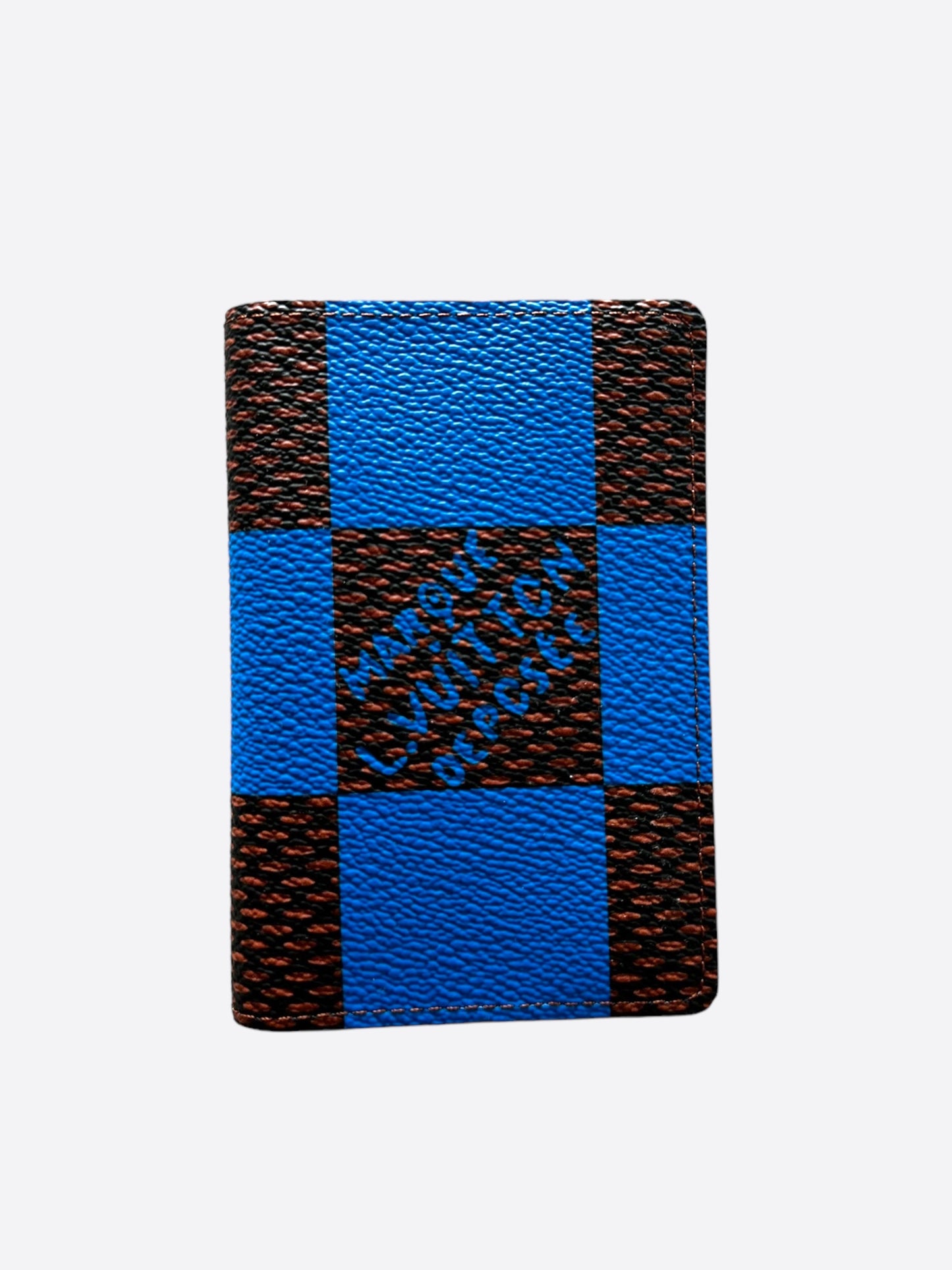 Louis Vuitton Blue & Brown Damier Pocket Organizer