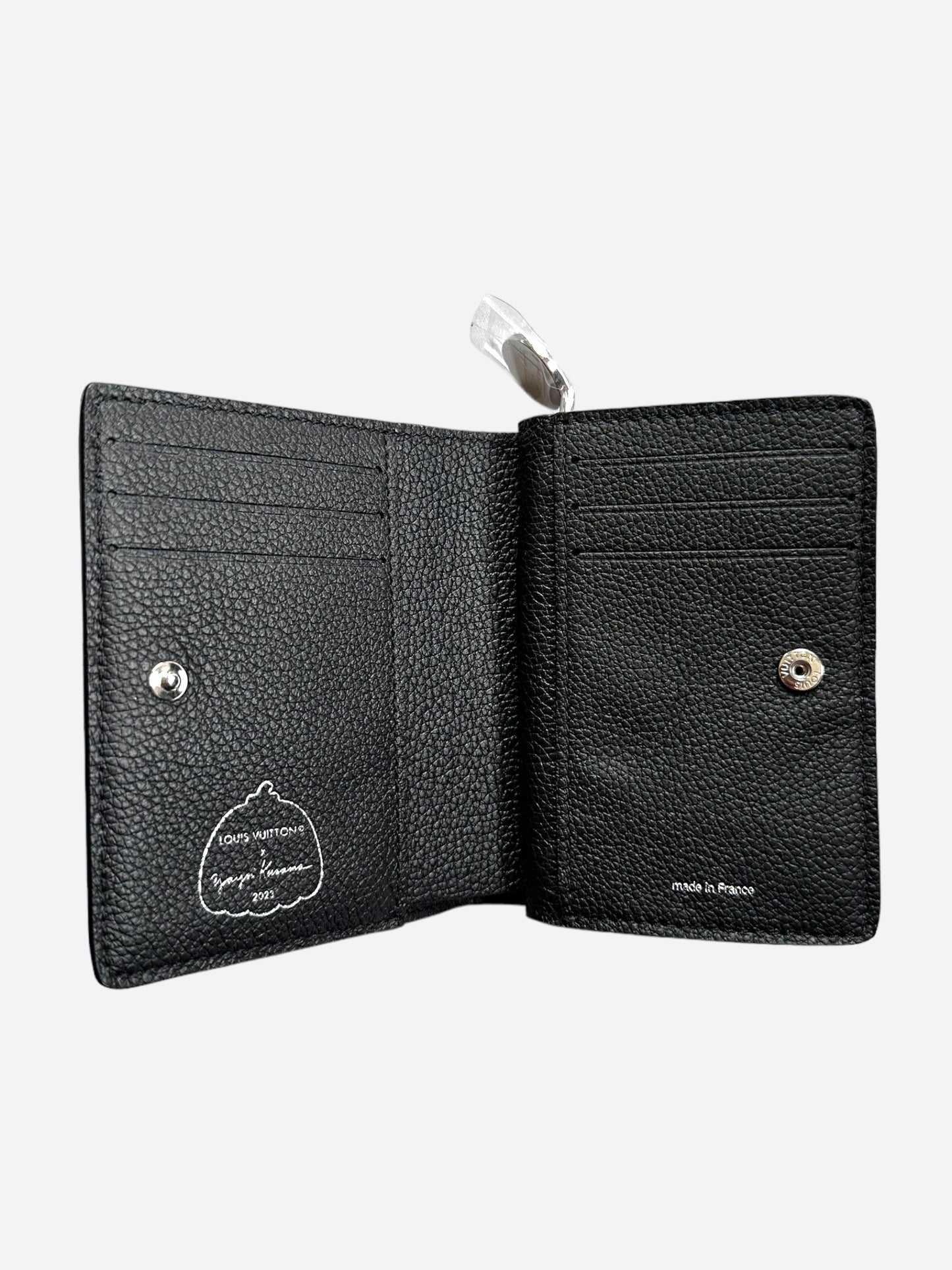 Louis Vuitton Yayoi Kusama Black Monogram Polka Dot Folding Wallet