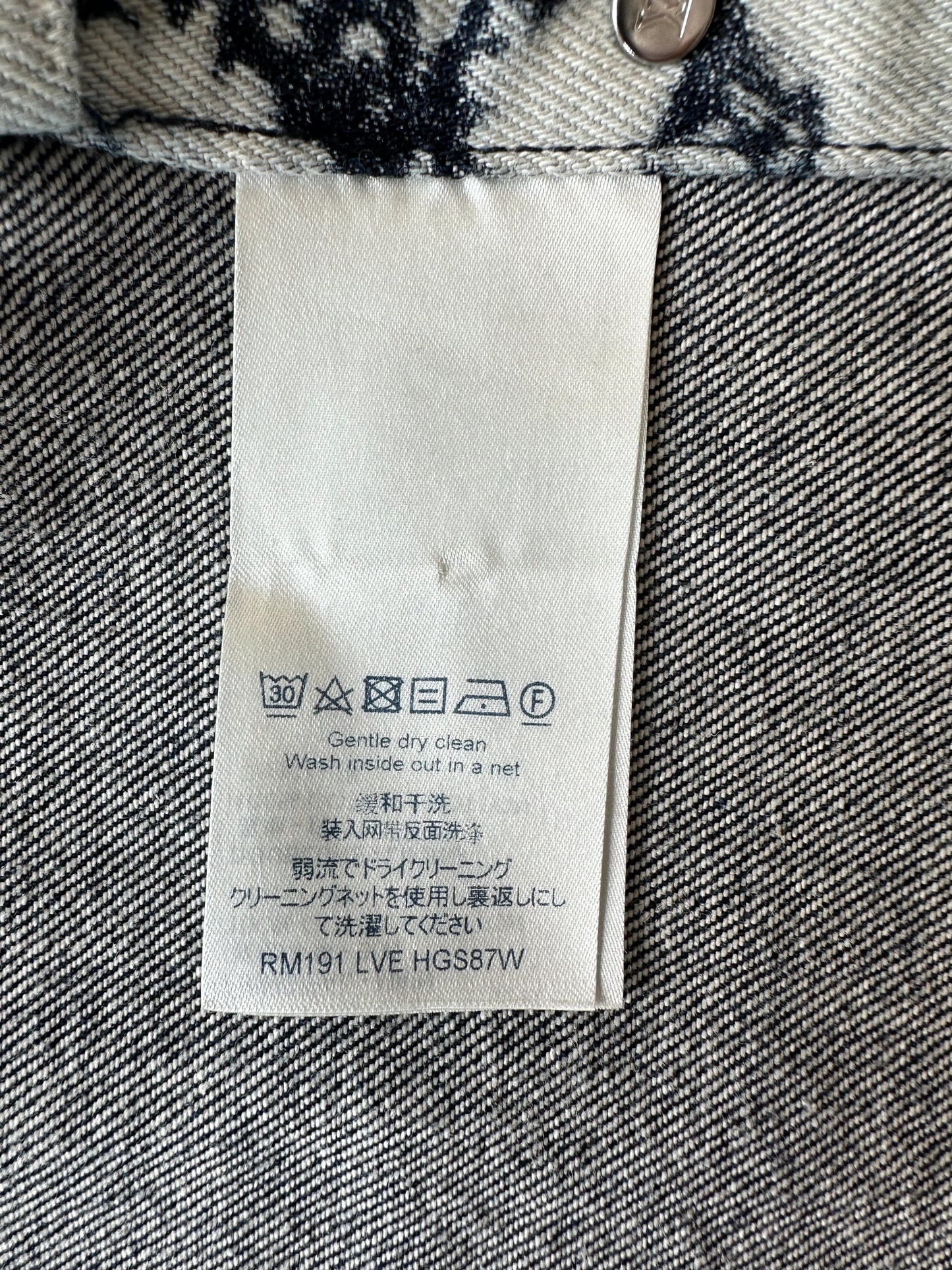 Louis Vuitton Blue & White Poppies Denim Shirt