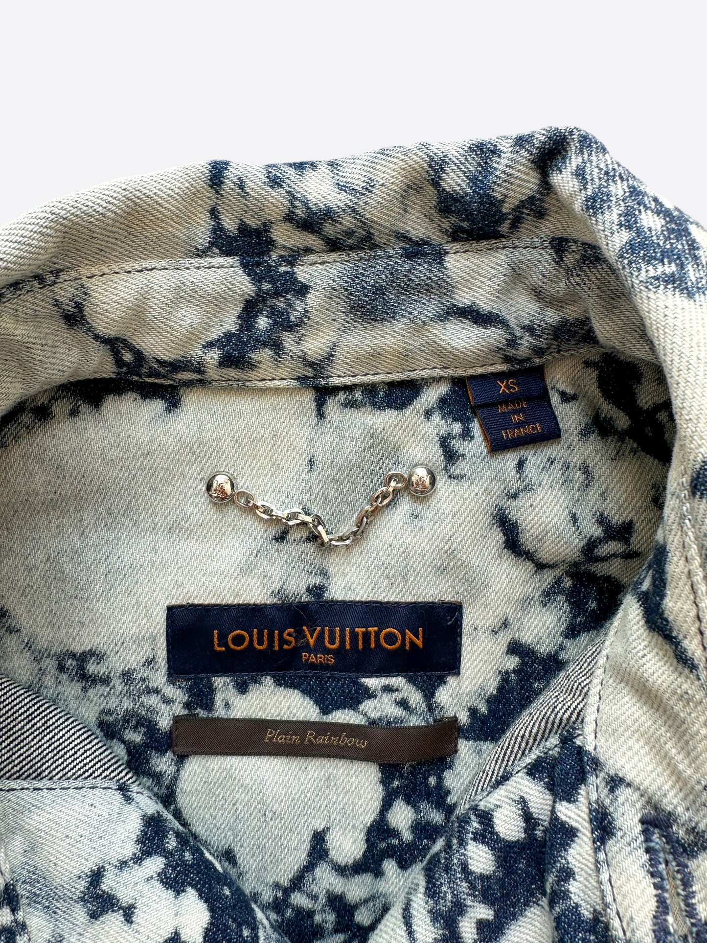 Louis Vuitton Blue & White Poppies Denim Shirt