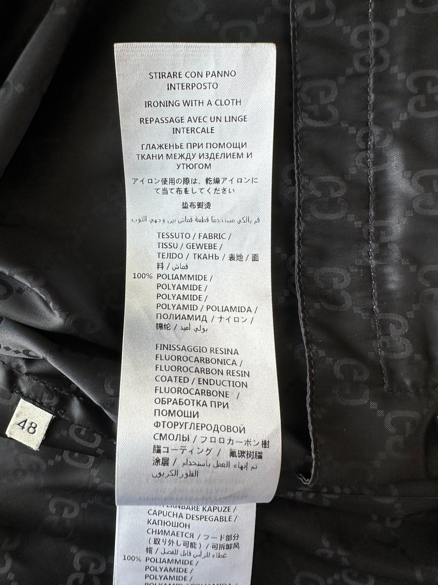 Gucci Black Monogram Bomber Jacket