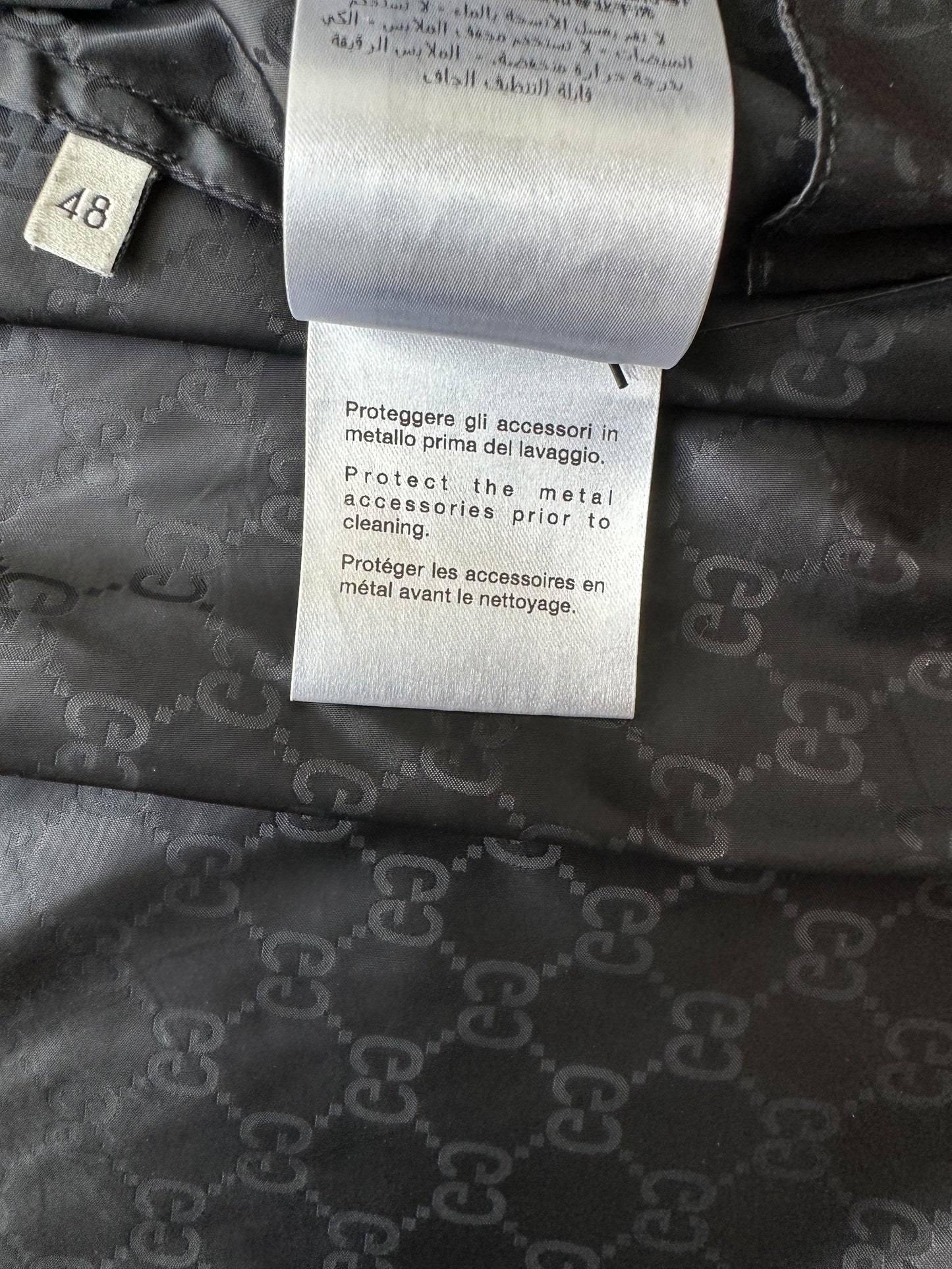 Gucci Black Monogram Bomber Jacket