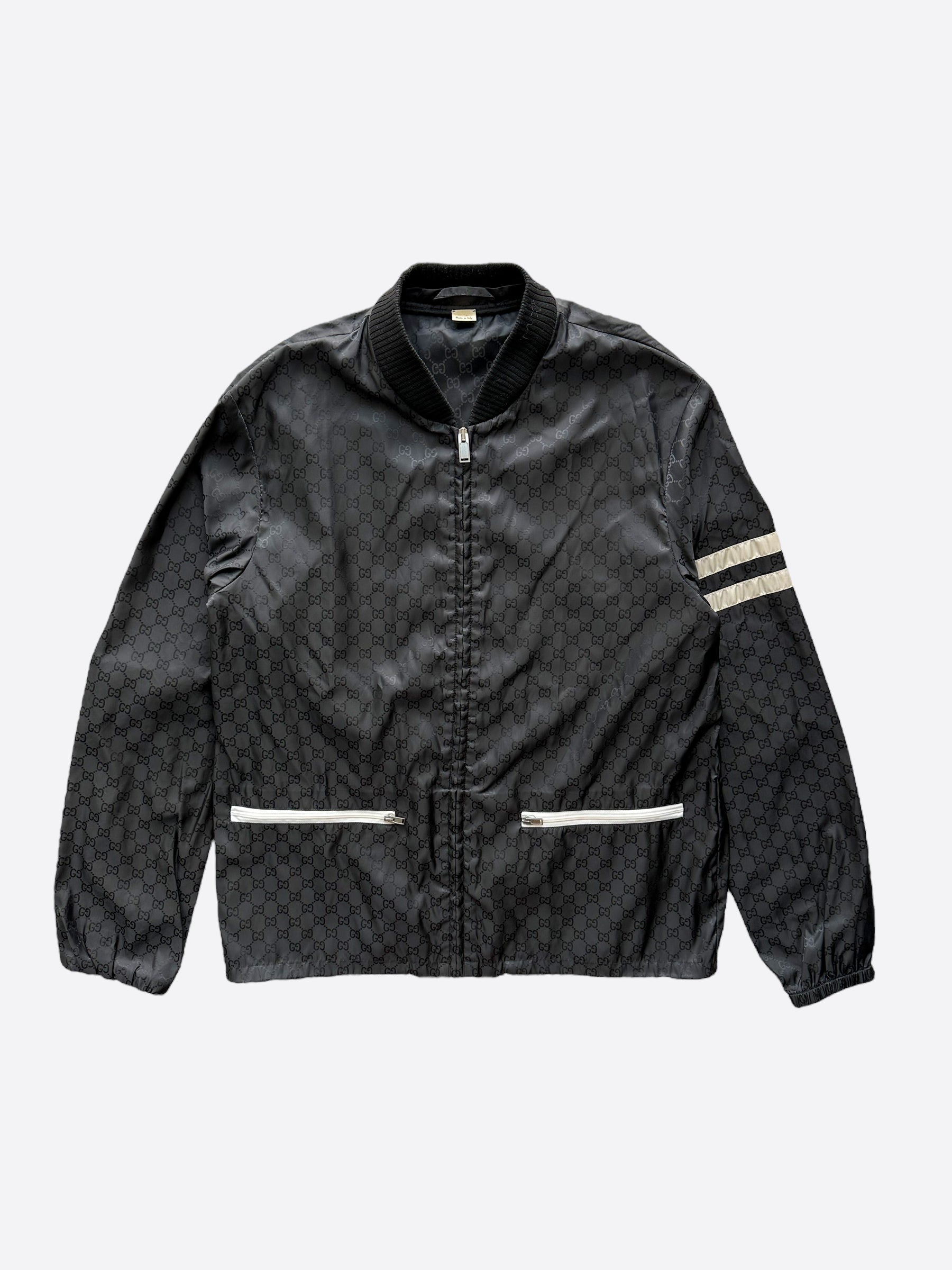 Gucci 2016 GG Logo Bomber Jacket - Black Outerwear, Clothing