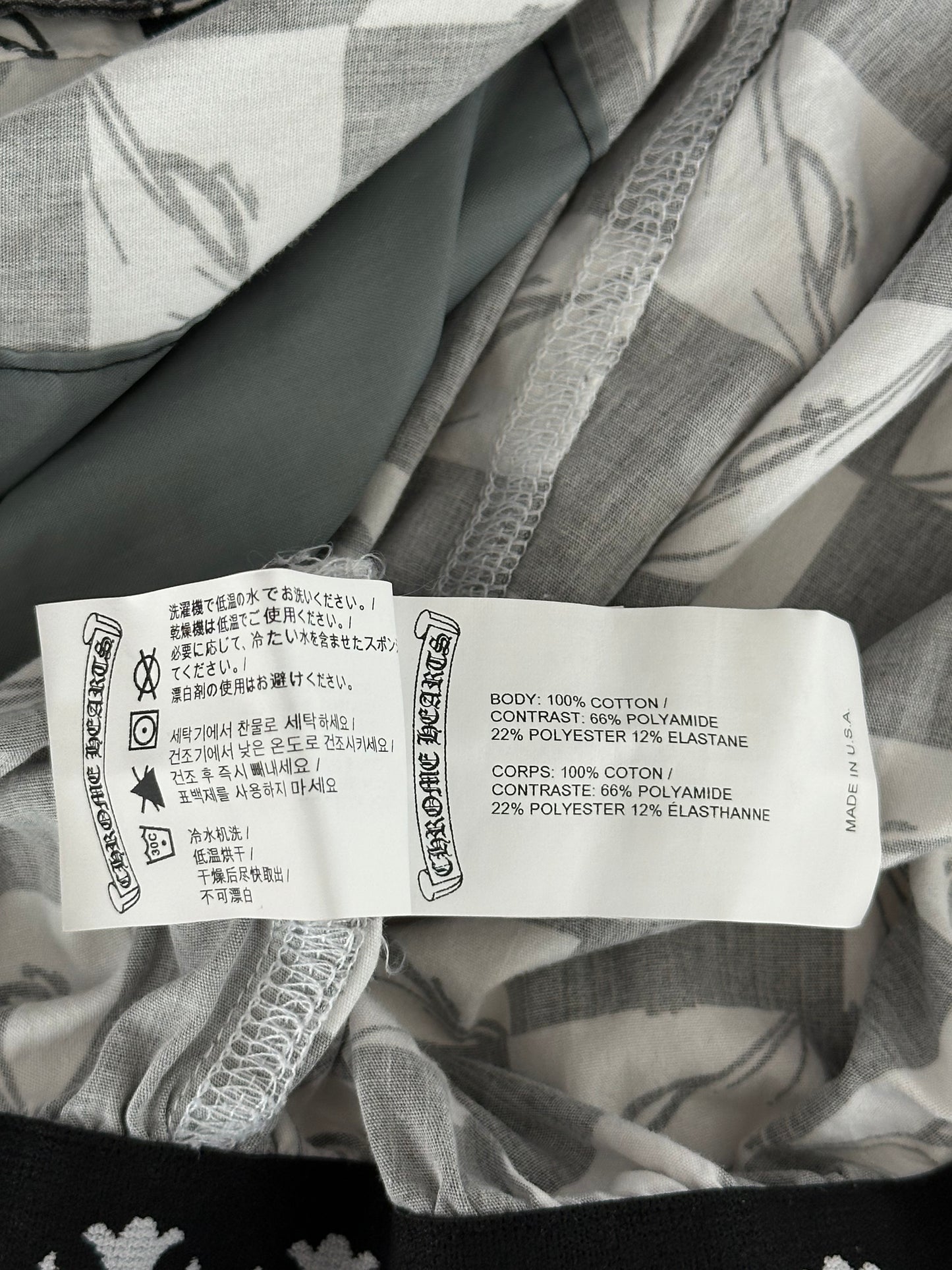 Chrome Hearts Matty Boy Black & White ‘99 Eyes’ Checkered Boxer Shorts