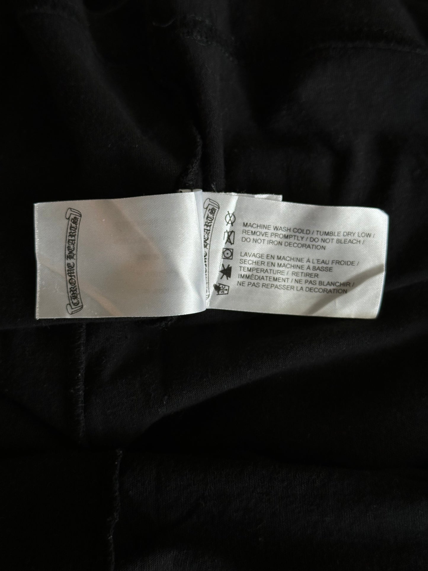 Chrome Hearts Black & White Neck Logo T-Shirt