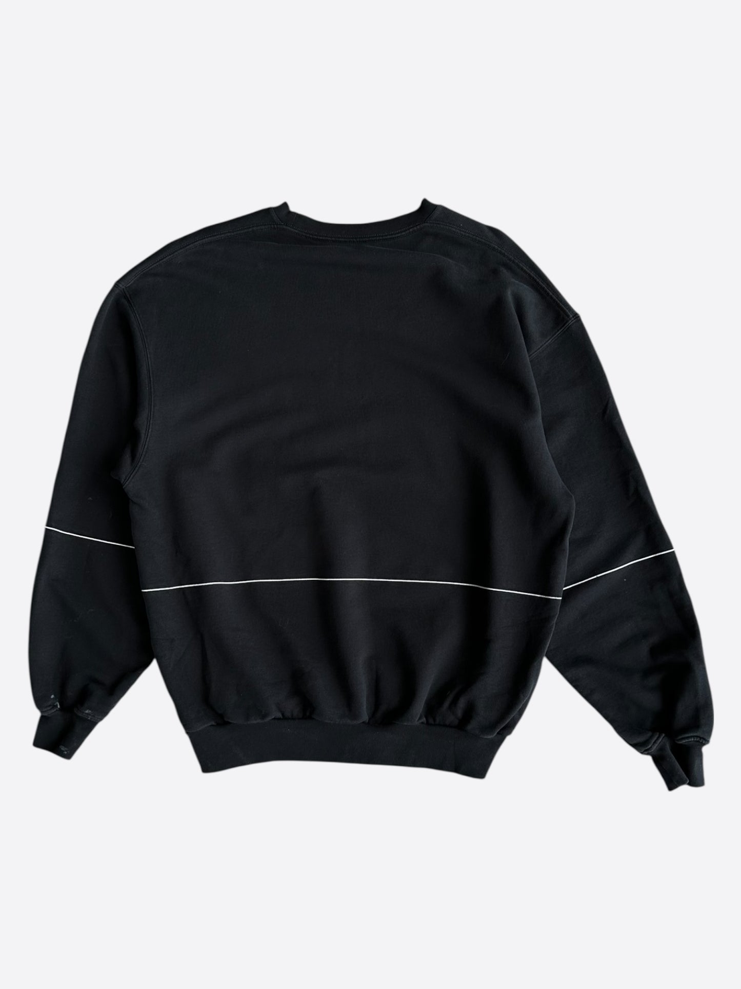 Balenciaga Black & Yellow Homme Embroidered Logo Sweater