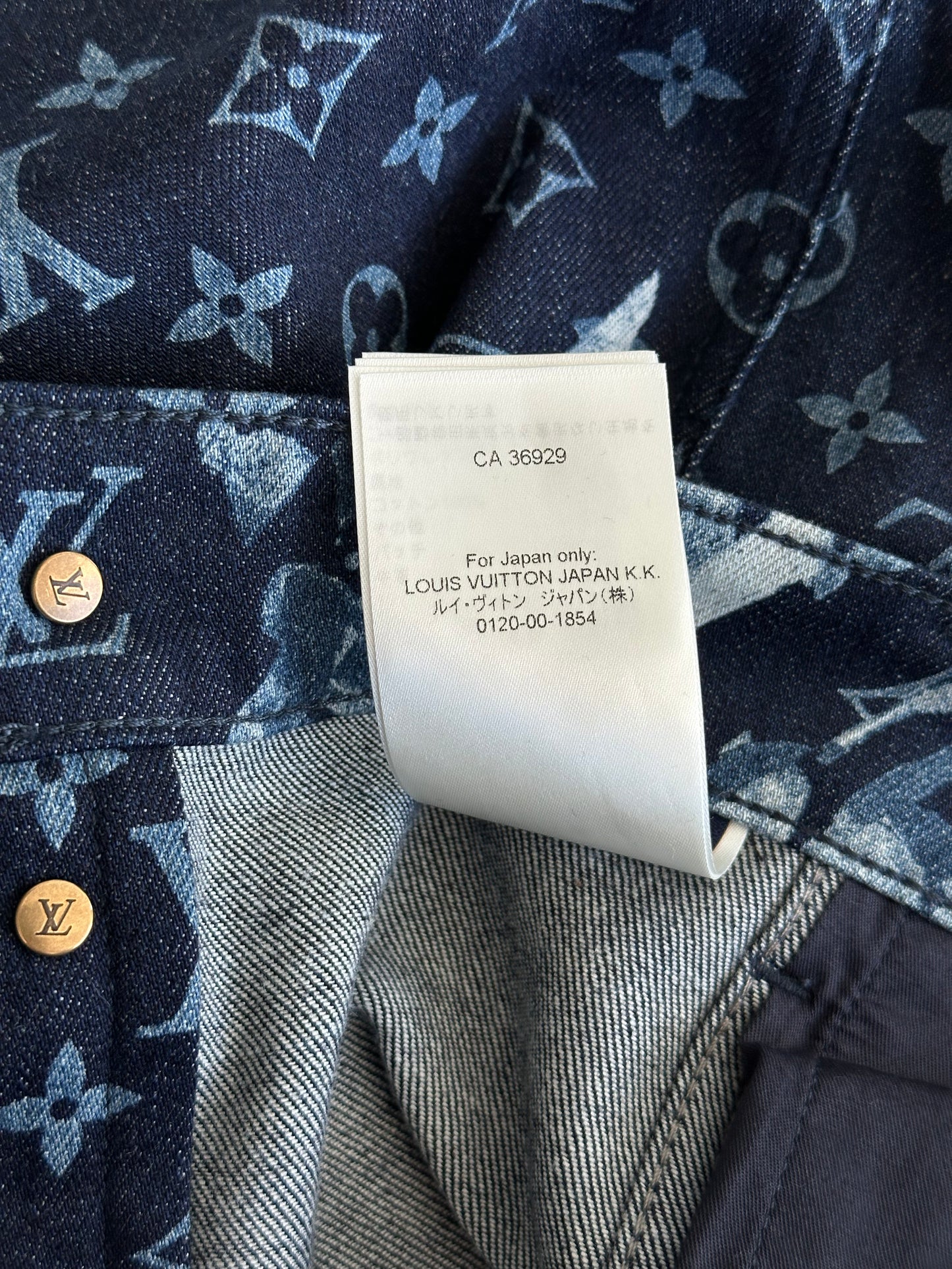 Louis Vuitton Blue Floral Monogram Jeans