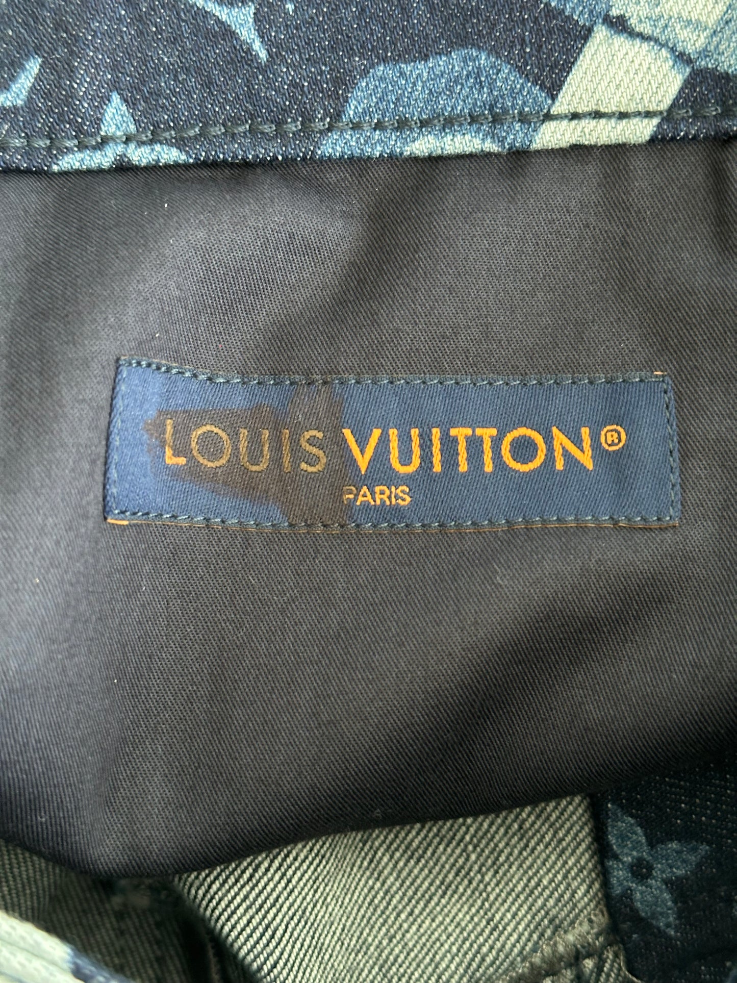 Louis Vuitton Blue Floral Monogram Jeans