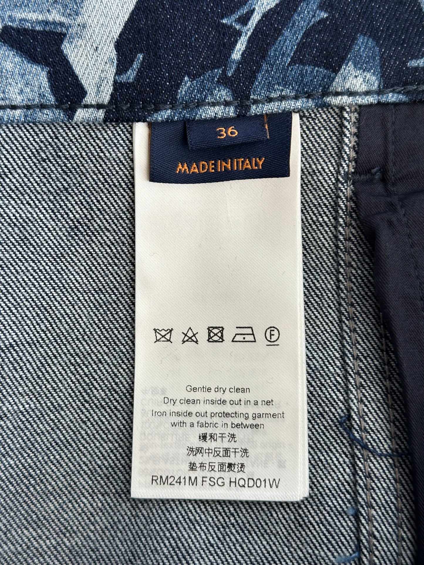 Louis Vuitton Blue Floral Monogram Jeans