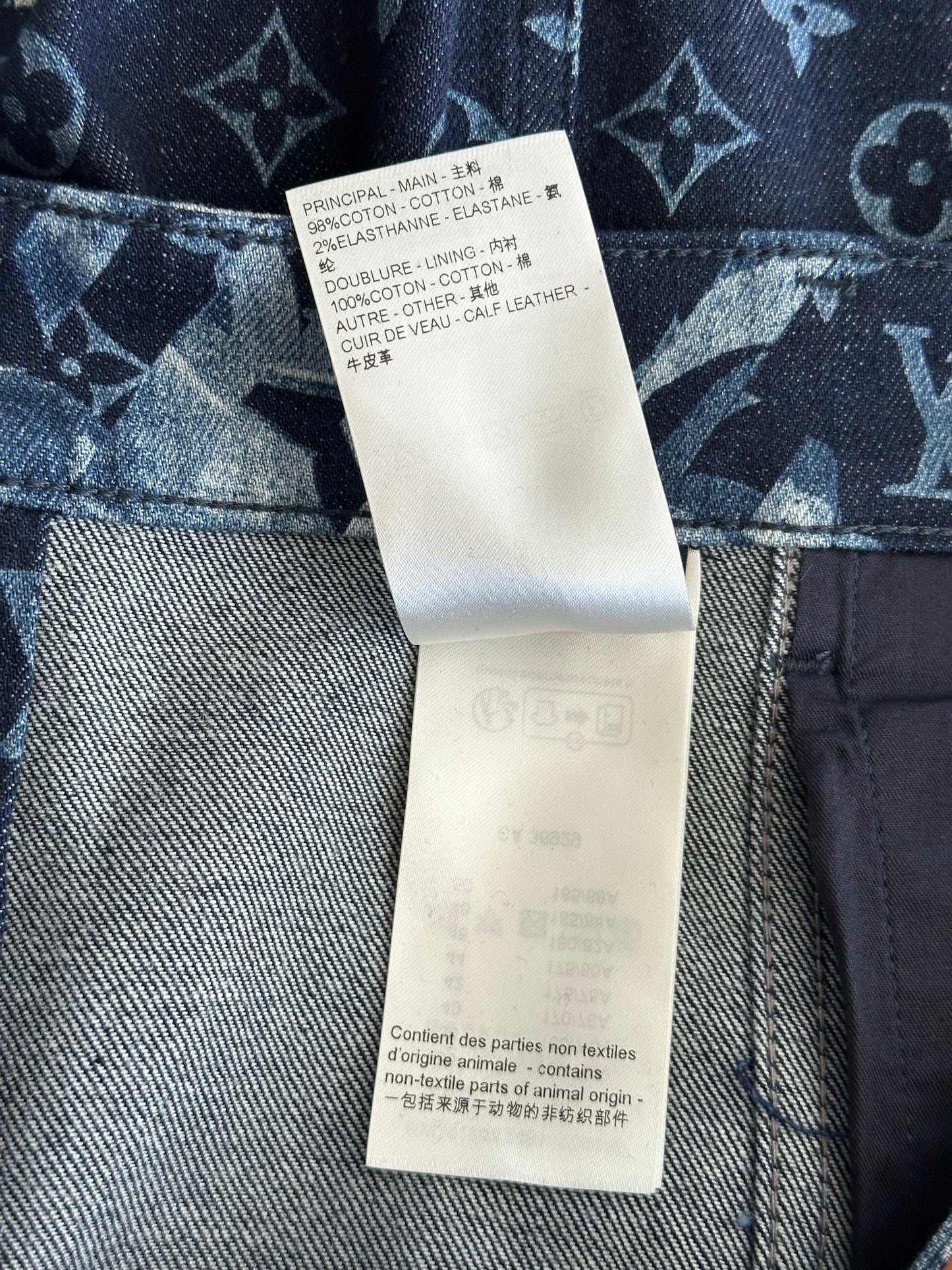 Louis Vuitton Blue Floral Monogram Jeans