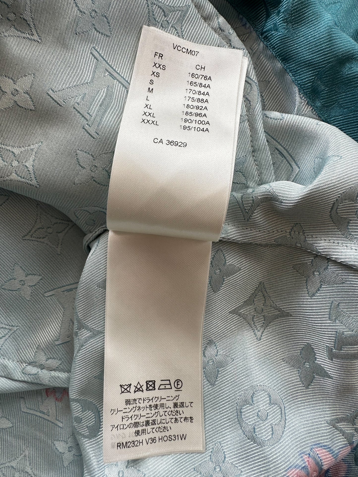 Louis Vuitton Yayoi Kusama Blue Faces Monogram Silk Shirt