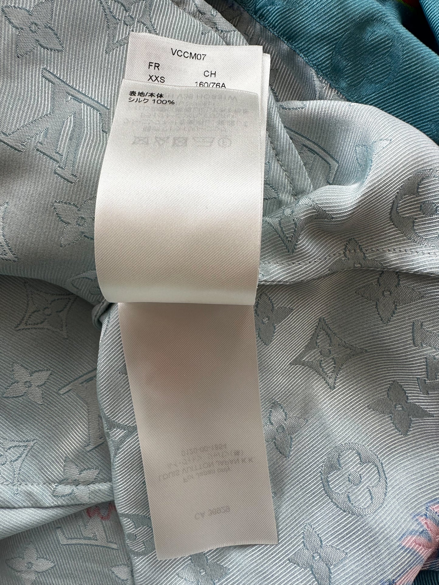 Louis Vuitton Yayoi Kusama Blue Faces Monogram Silk Shirt