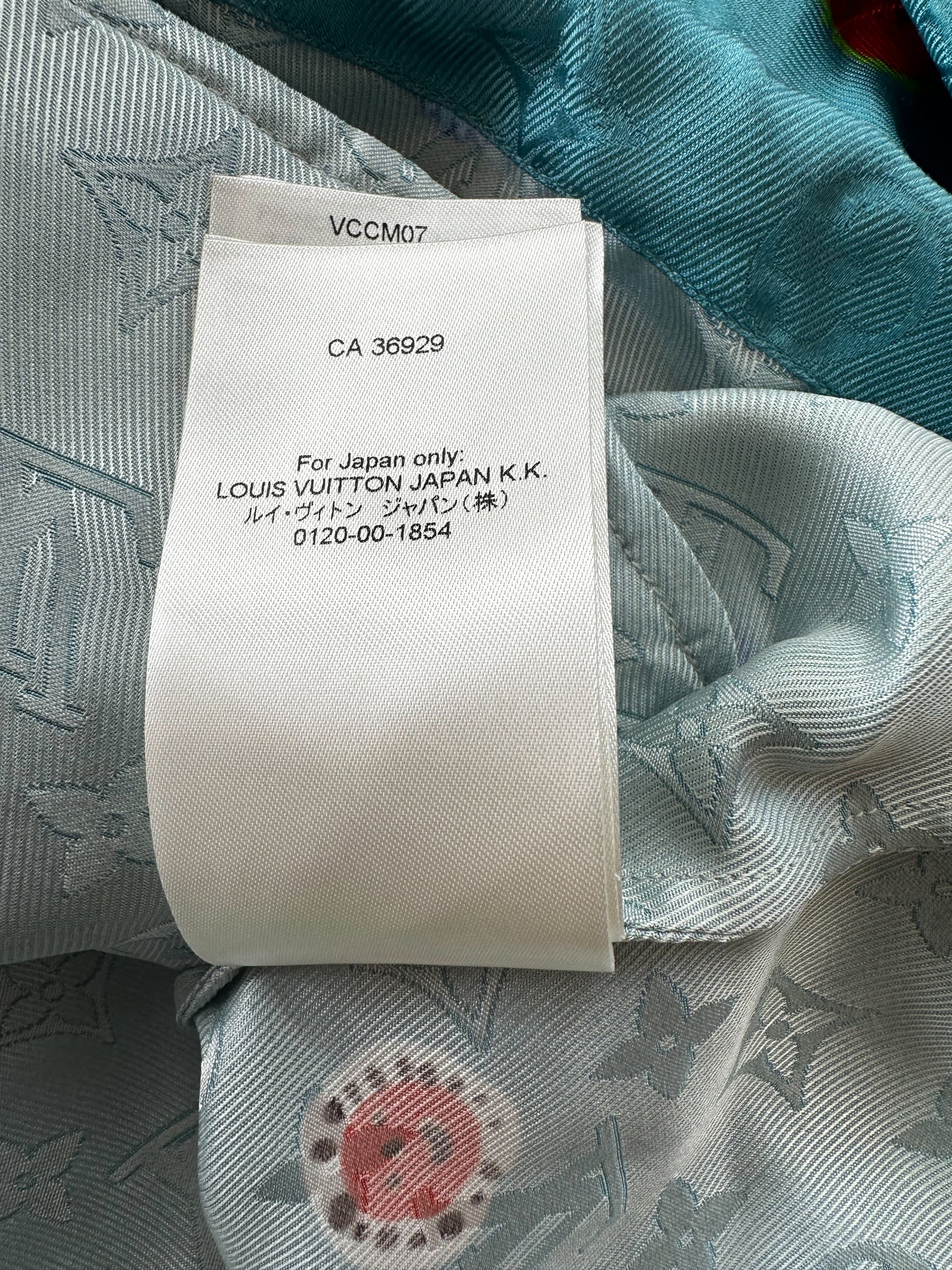 Louis Vuitton Yayoi Kusama Blue Faces Monogram Silk Shirt