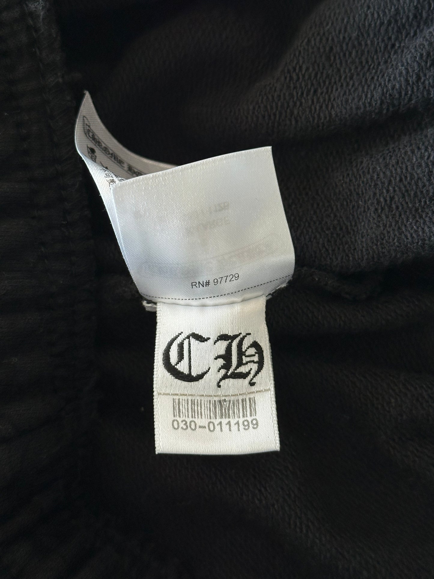 Chrome Hearts Black & White Horseshoe Logo Cross Jacquard Sweatpants
