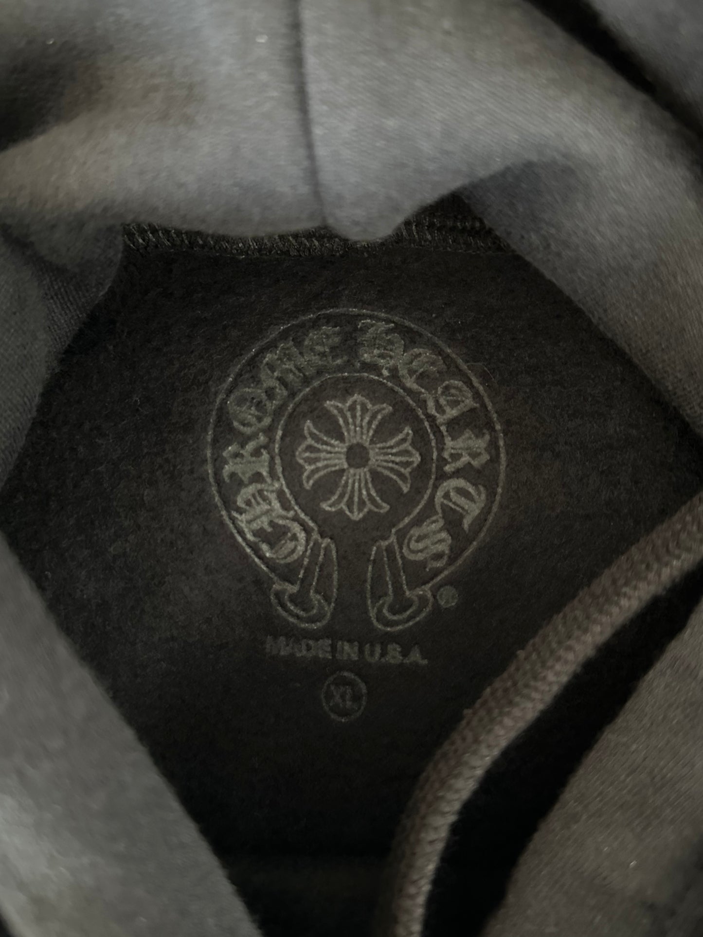 Chrome Hearts Black & Gold Glitter 1988 Script Logo Hoodie