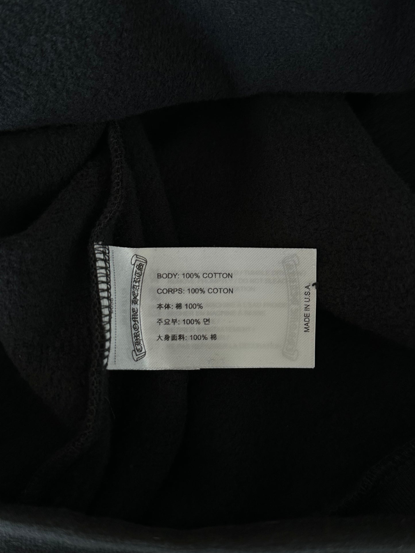 Chrome Hearts Black & Silver Script Logo Hoodie