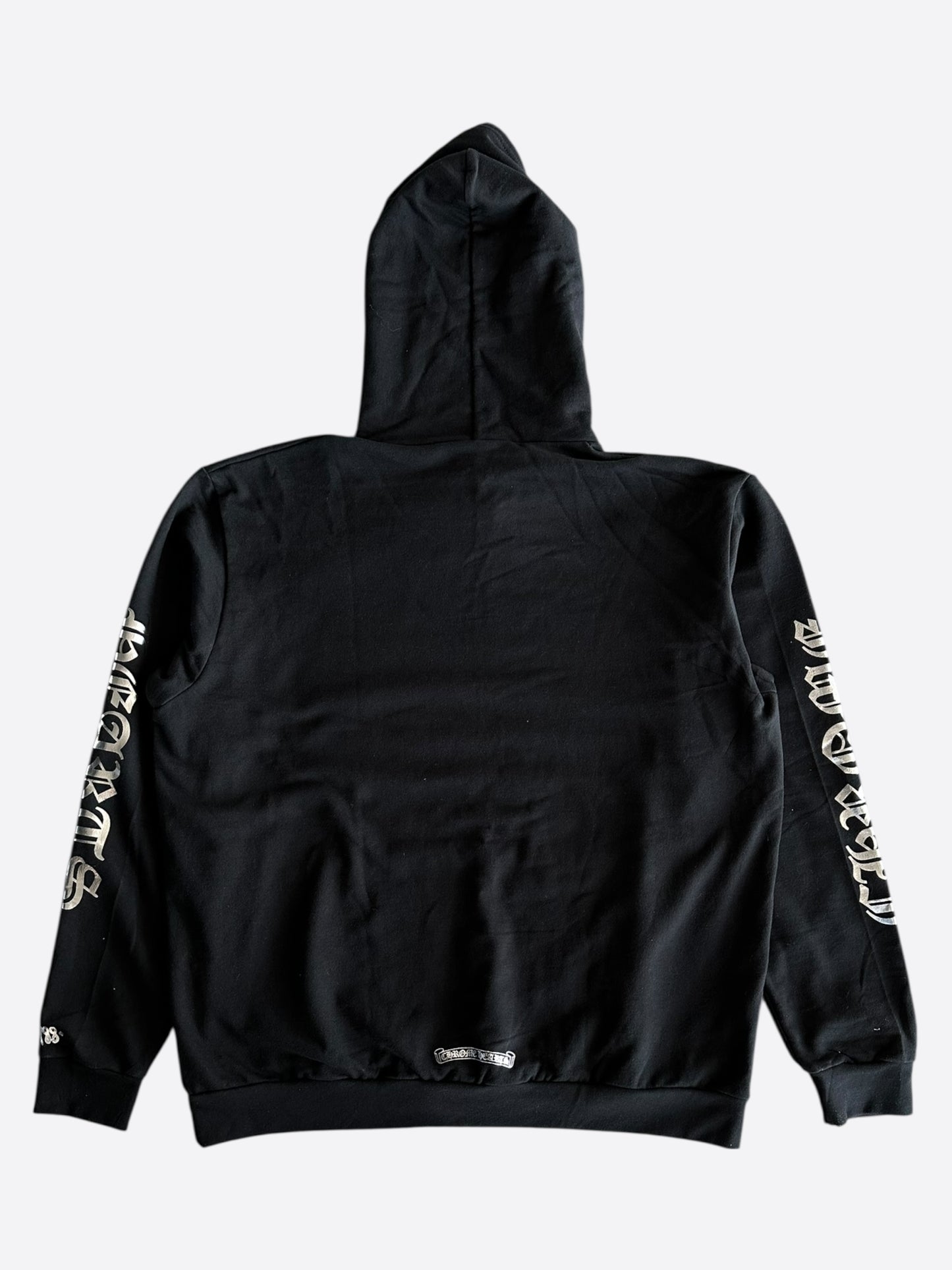 Chrome Hearts Black & Silver Script Logo Hoodie