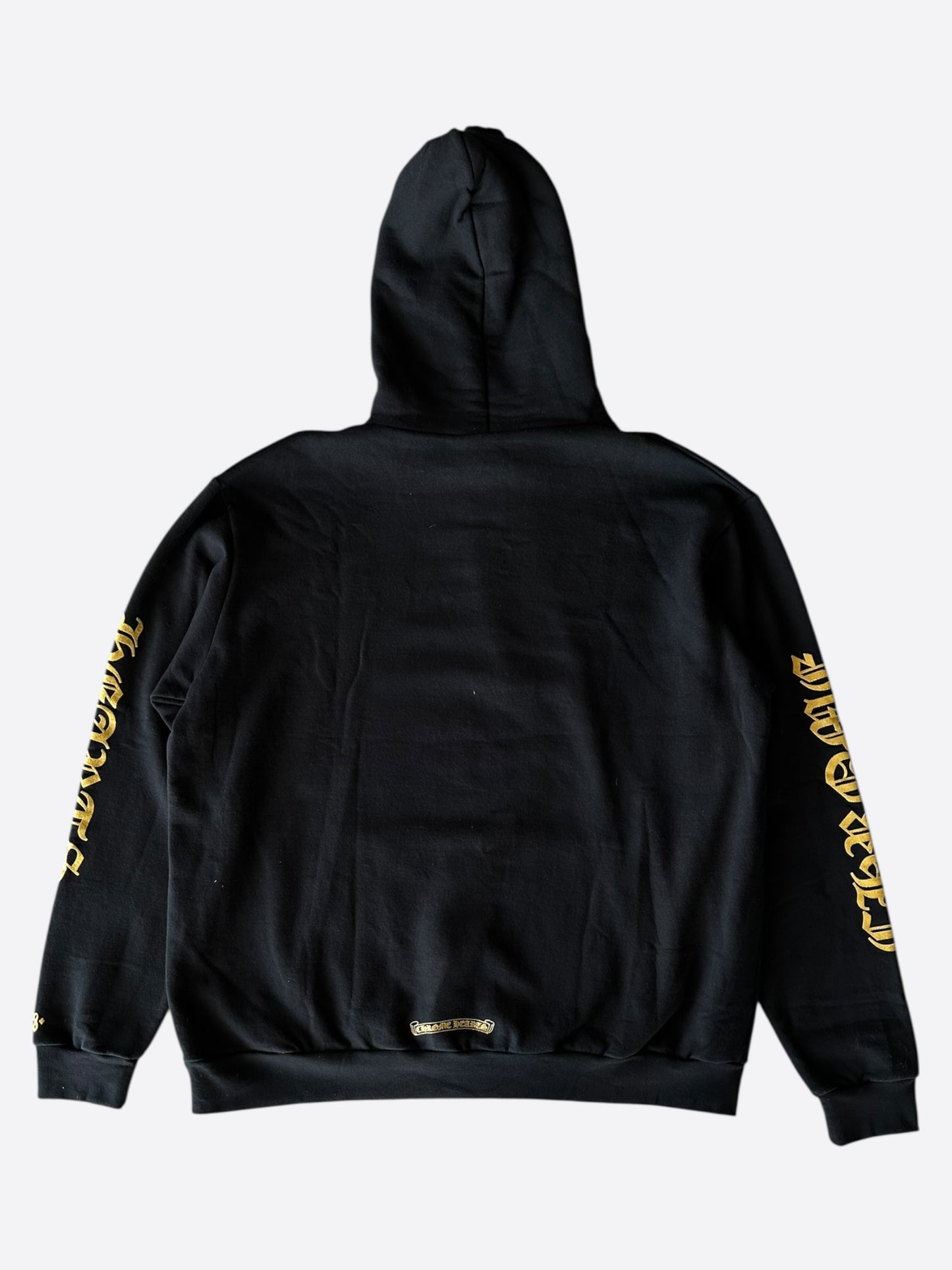 Chrome Hearts Black & Gold Glitter 1988 Script Logo Hoodie