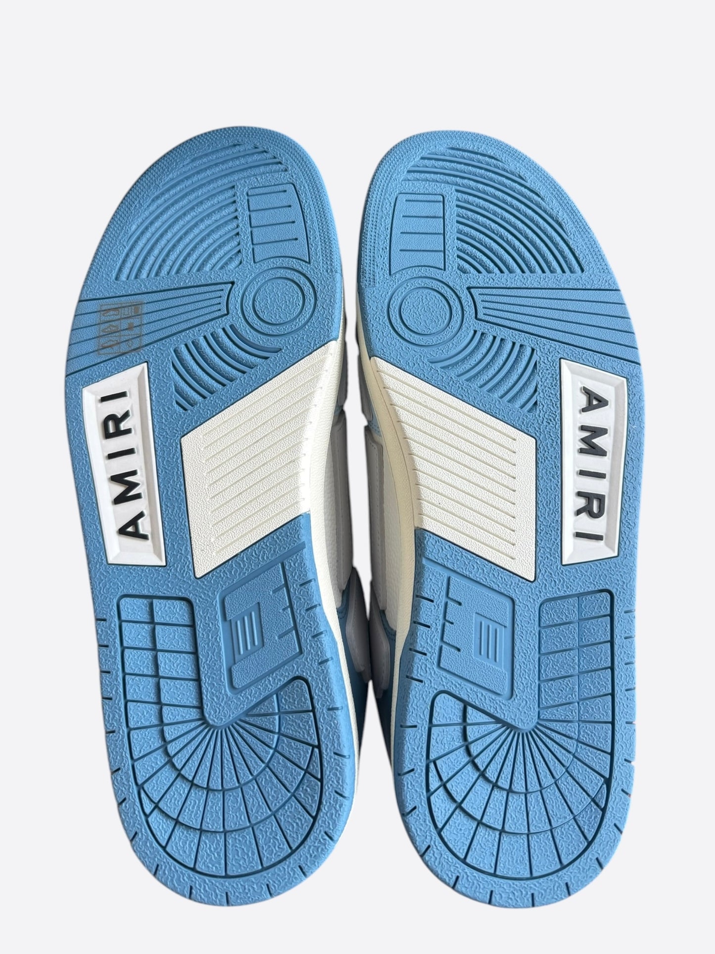 Amiri Blue & White Two Tone Skel Low Top Sneakers
