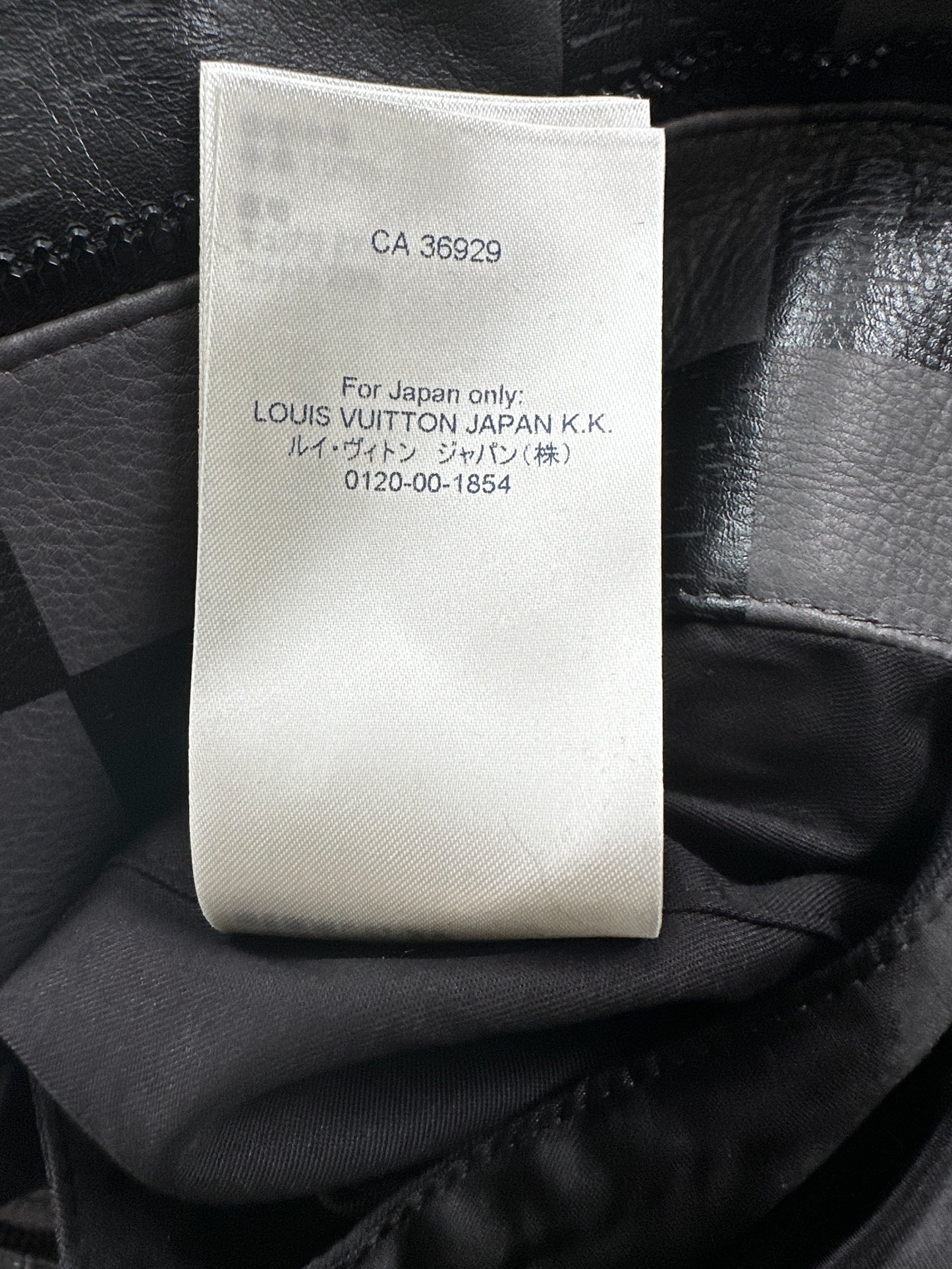 Louis Vuitton Black & Grey Damier Leather Jacket